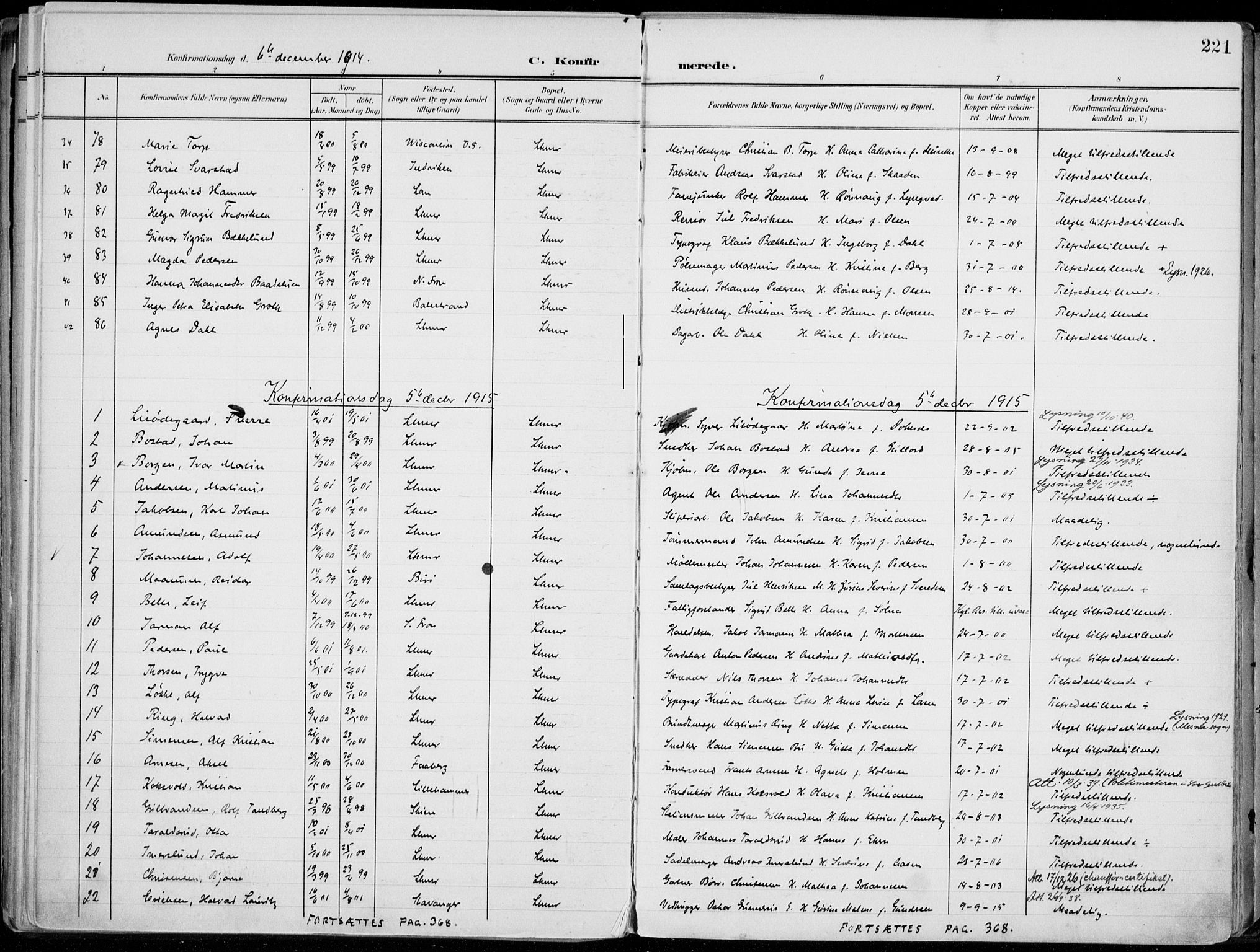 Lillehammer prestekontor, SAH/PREST-088/H/Ha/Haa/L0001: Parish register (official) no. 1, 1901-1916, p. 221