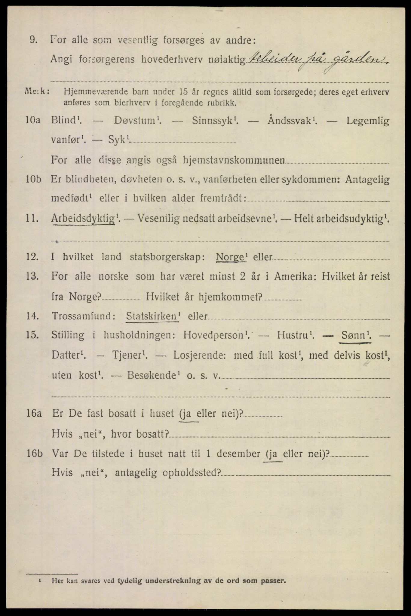 SAKO, 1920 census for Lier, 1920, p. 17263