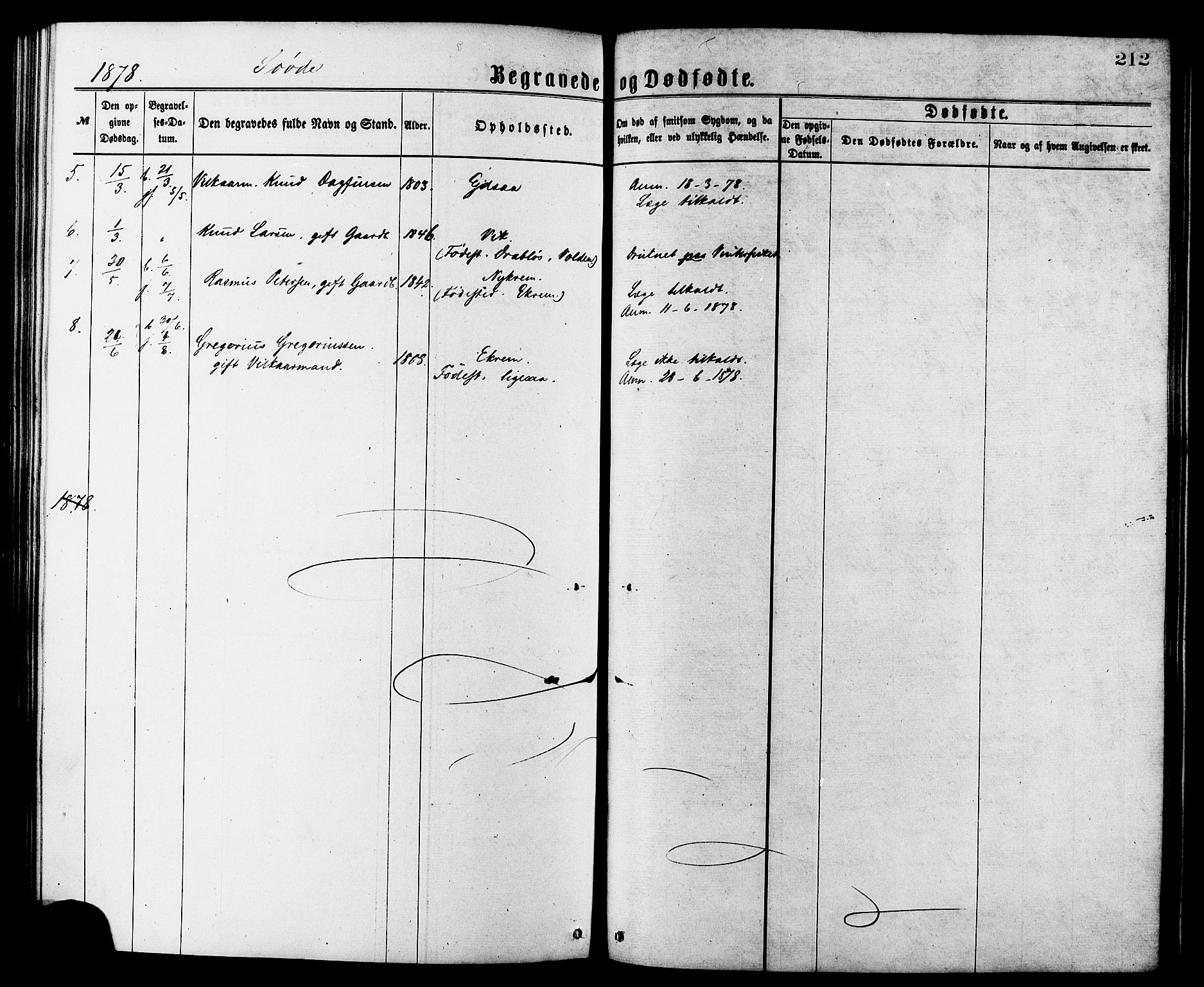 Ministerialprotokoller, klokkerbøker og fødselsregistre - Møre og Romsdal, AV/SAT-A-1454/502/L0024: Parish register (official) no. 502A02, 1873-1884, p. 212