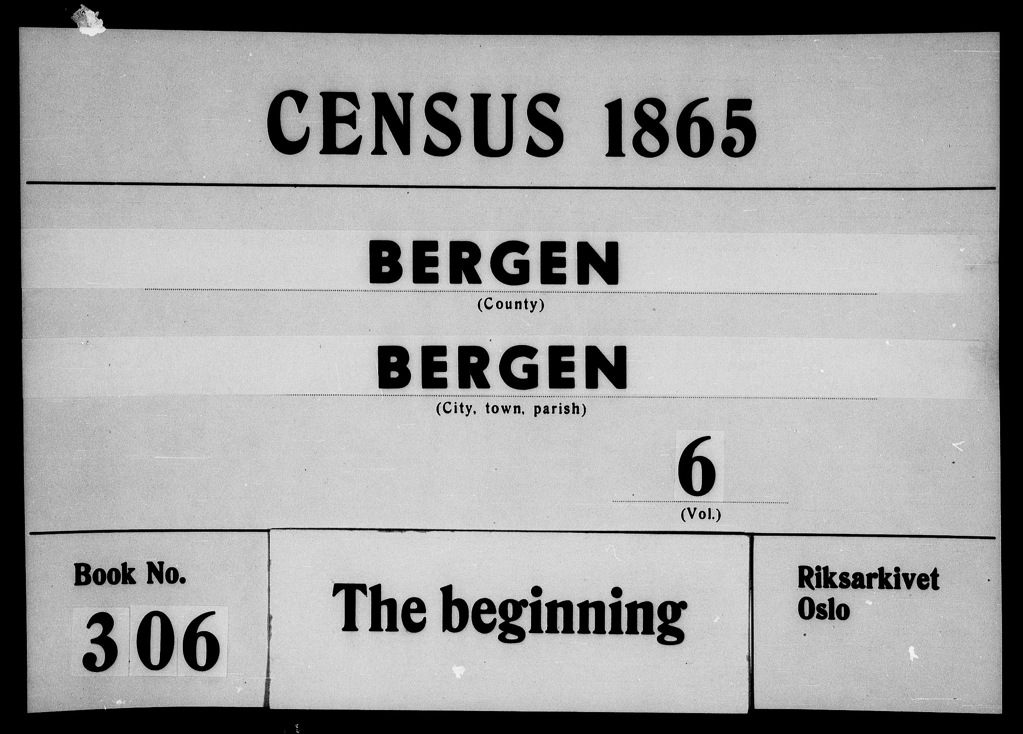 RA, 1865 census for Bergen, 1865, p. 2560