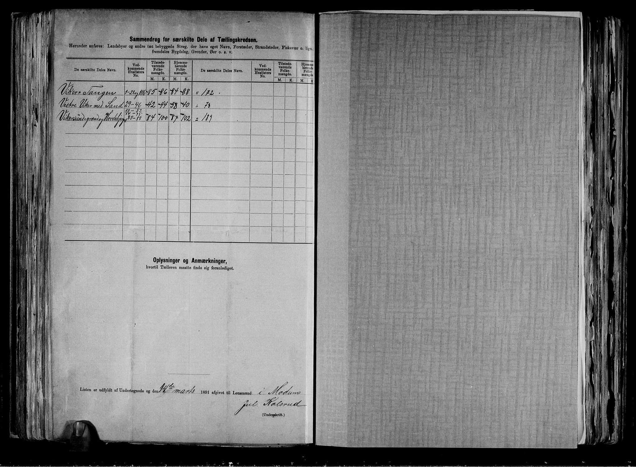 RA, 1891 census for 0623 Modum, 1891, p. 38