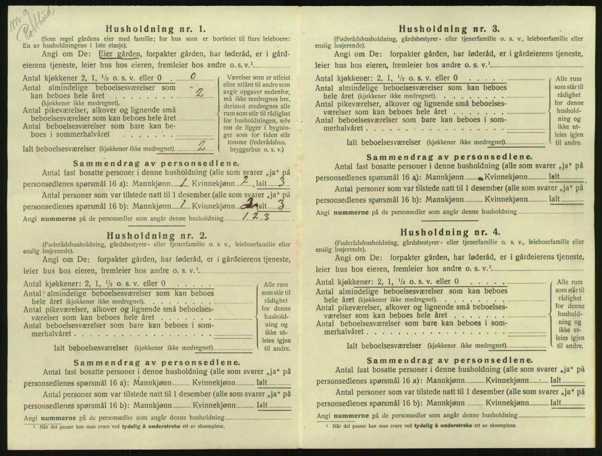 SAT, 1920 census for Tingvoll, 1920, p. 67