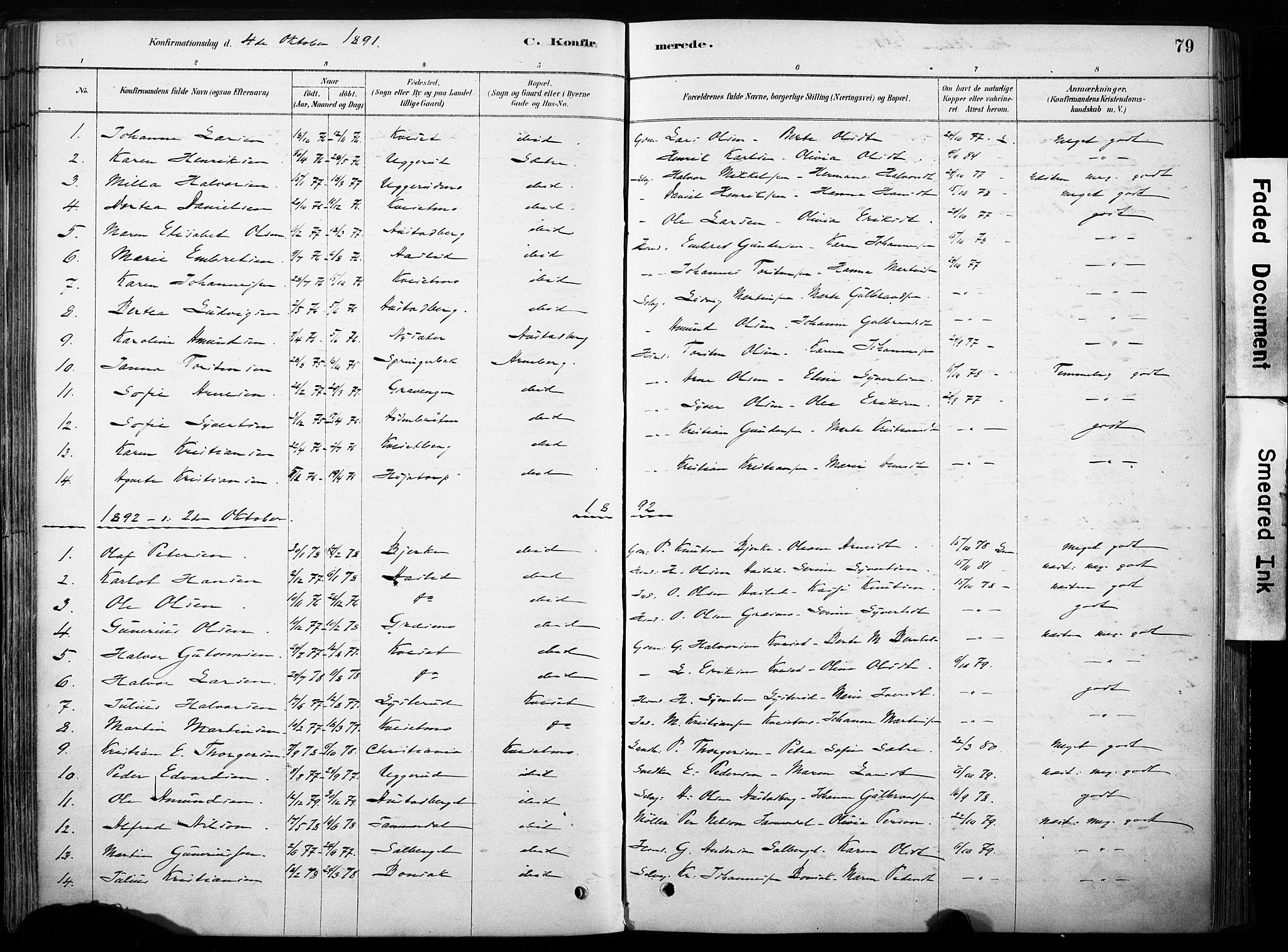 Hof prestekontor, AV/SAH-PREST-038/H/Ha/Haa/L0011: Parish register (official) no. 11, 1879-1911, p. 79