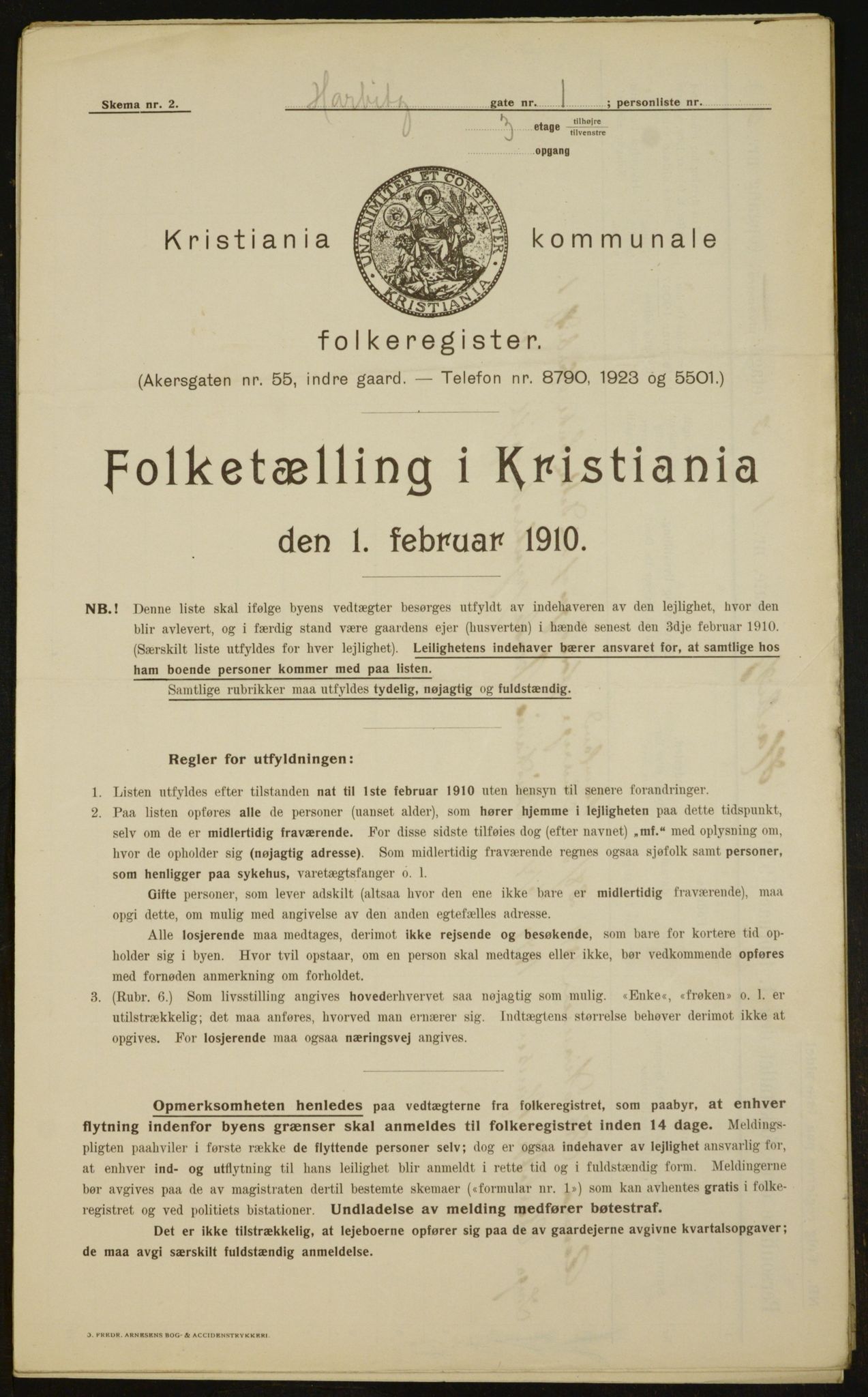 OBA, Municipal Census 1910 for Kristiania, 1910, p. 32888