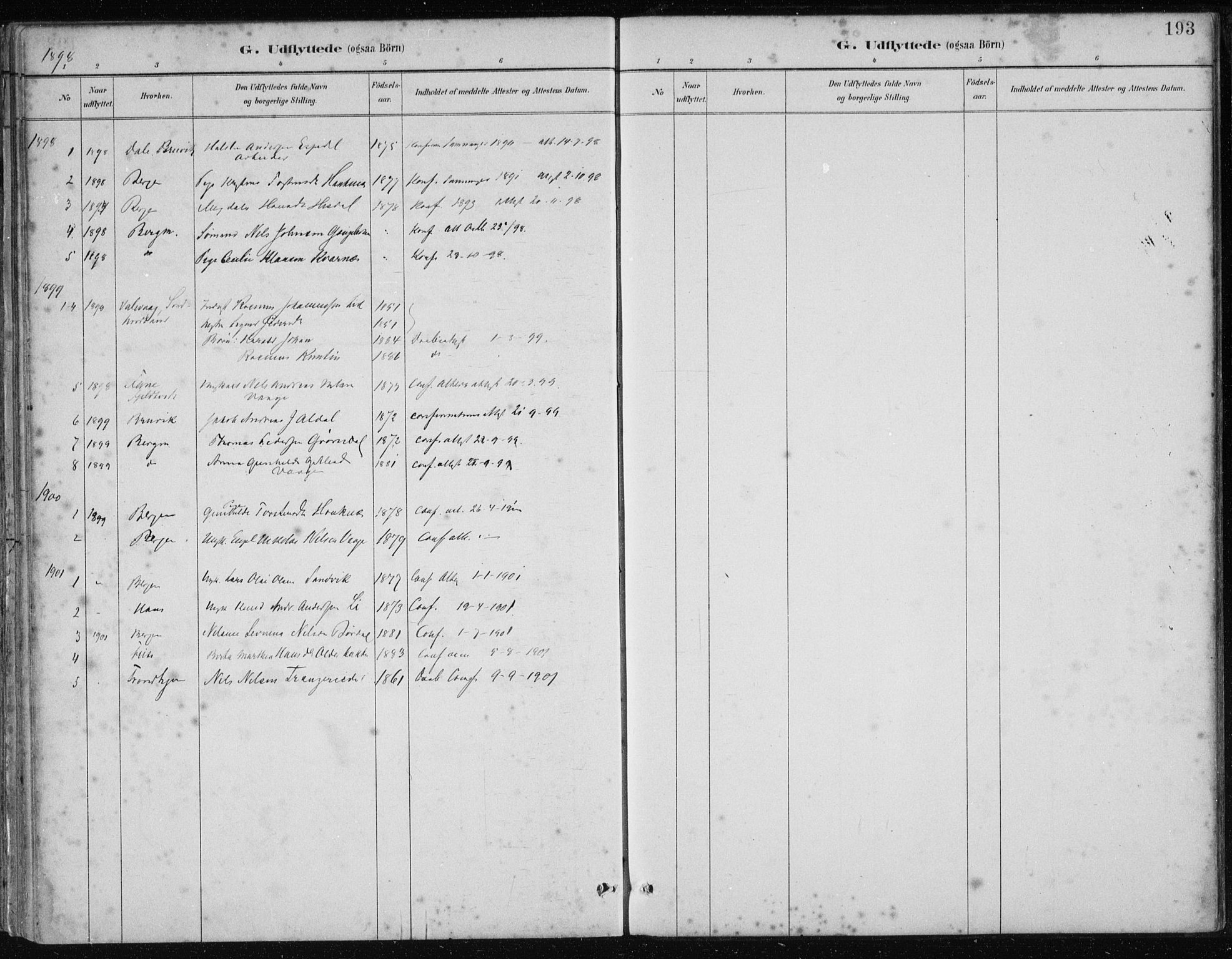 Samnanger Sokneprestembete, SAB/A-77501/H/Haa: Parish register (official) no. A 1, 1885-1901, p. 193