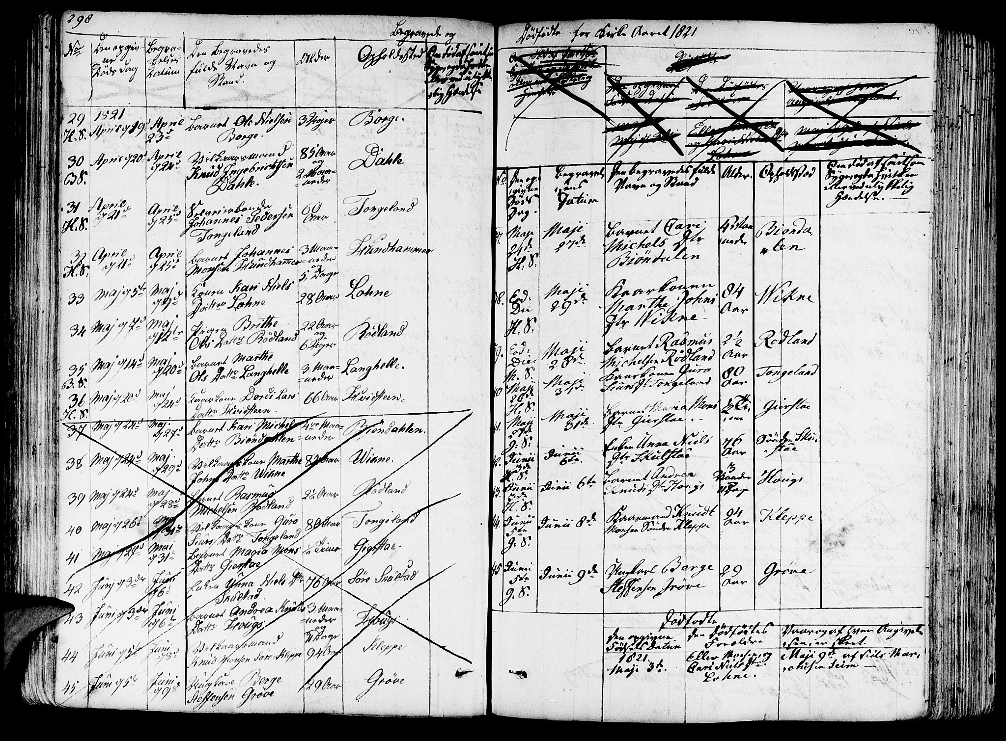 Haus sokneprestembete, SAB/A-75601/H/Haa: Parish register (official) no. A 13, 1821-1827, p. 298