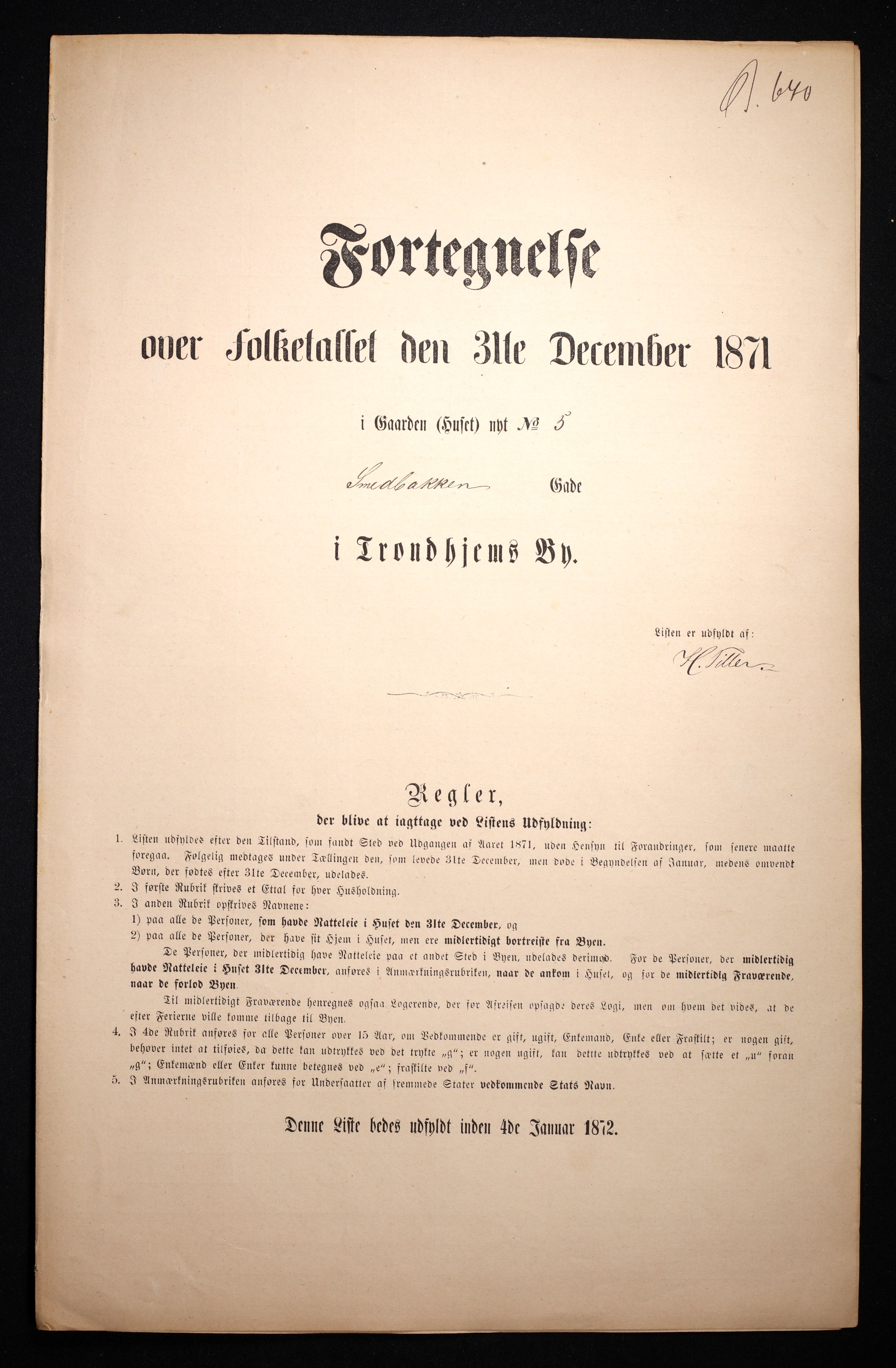 RA, 1871 census for 1601 Trondheim, 1870-1871, p. 1516