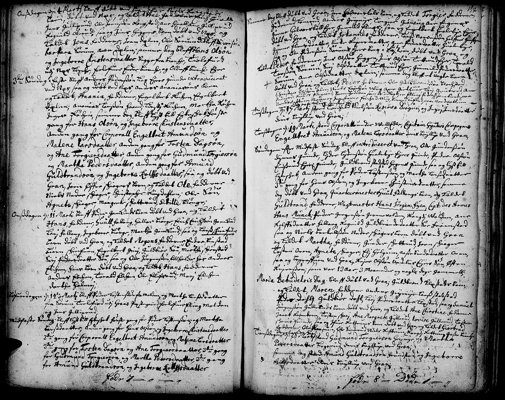 Gran prestekontor, AV/SAH-PREST-112/H/Ha/Haa/L0001: Parish register (official) no. 1, 1707-1731, p. 137