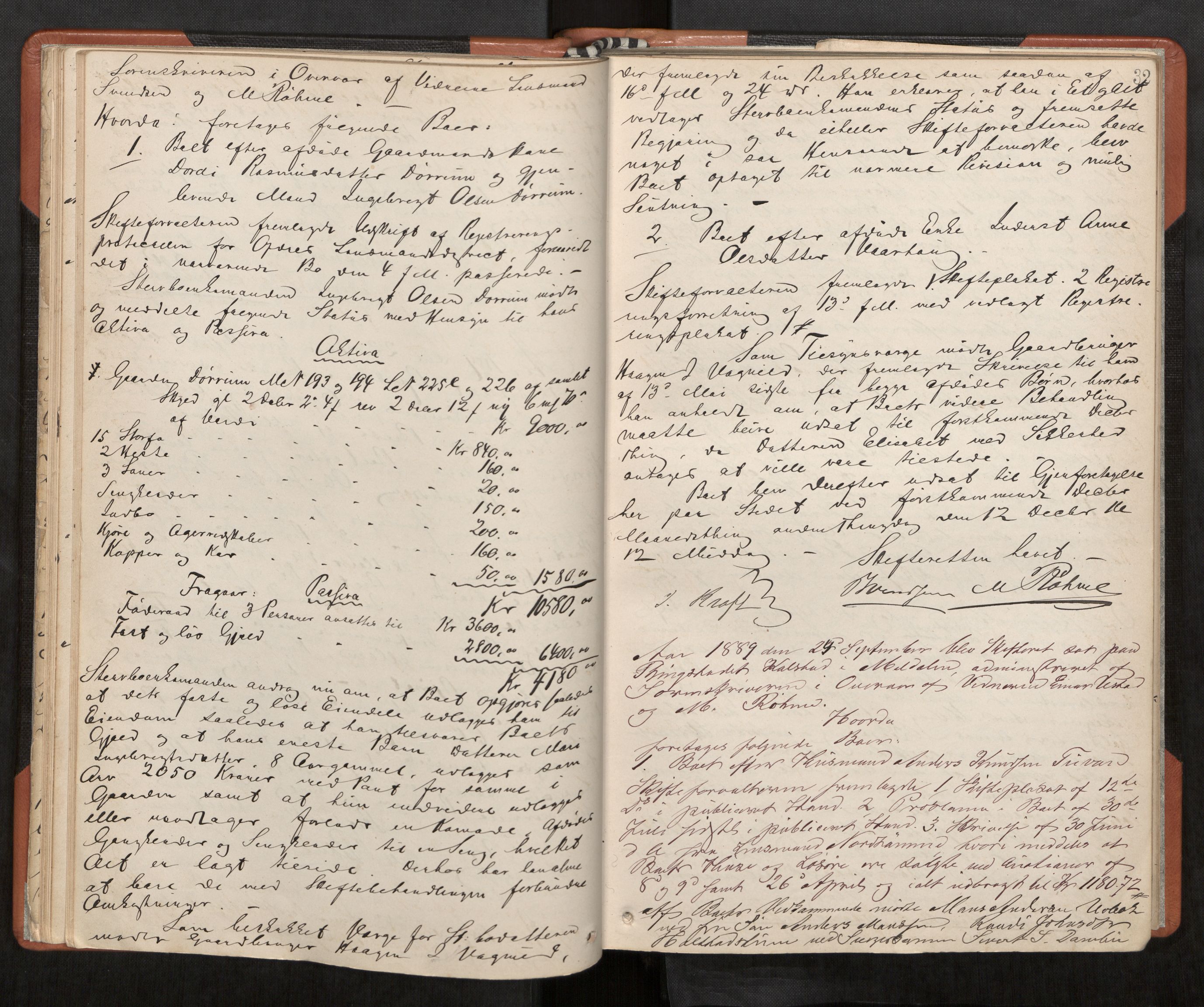 Orkdal sorenskriveri, AV/SAT-A-4169/1/3/3B/L0009: Skiftebehandlingsprotokoll, 1888-1902, p. 32
