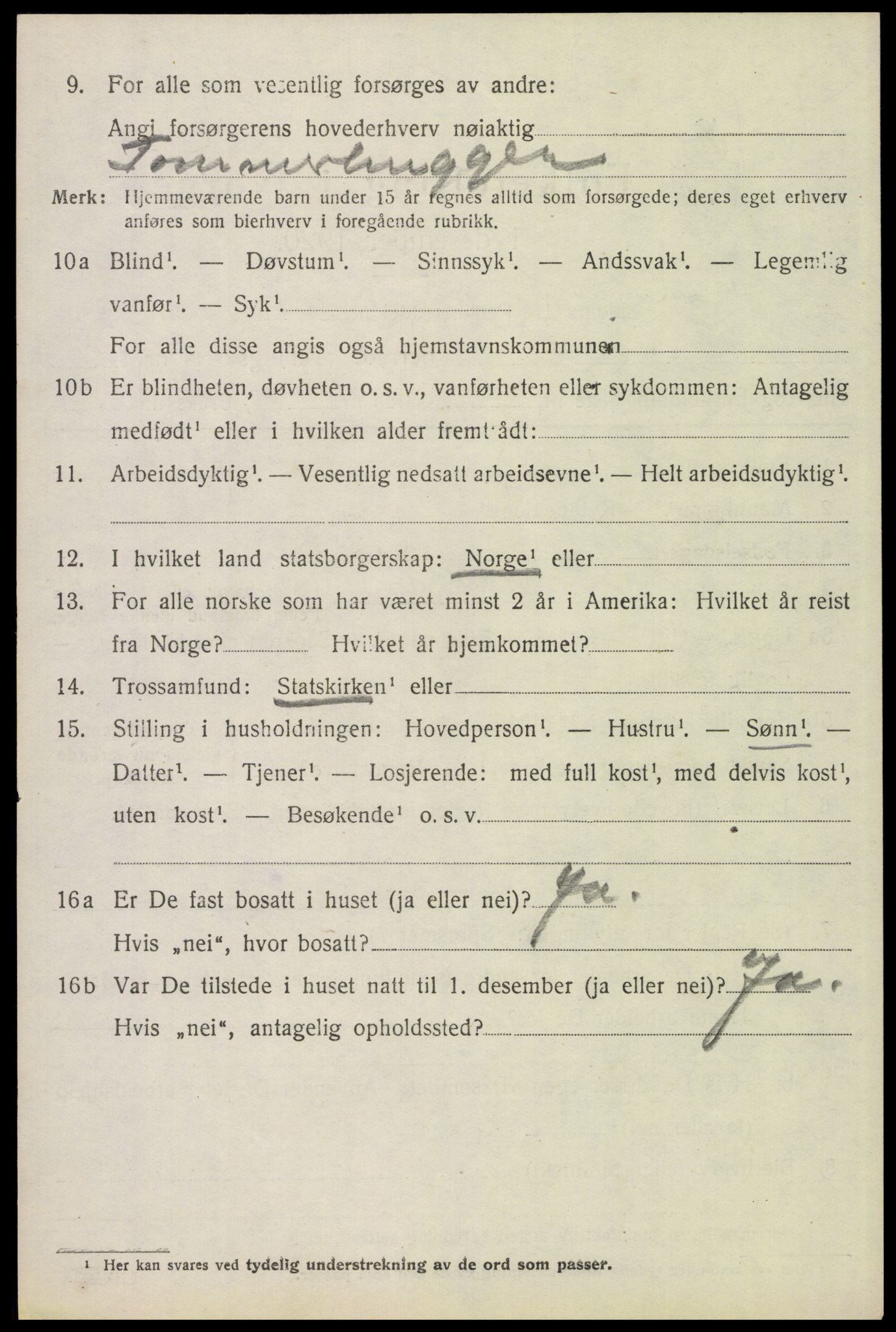 SAH, 1920 census for Elverum, 1920, p. 23387