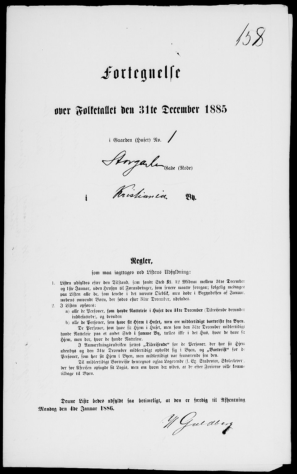 RA, 1885 census for 0301 Kristiania, 1885, p. 831