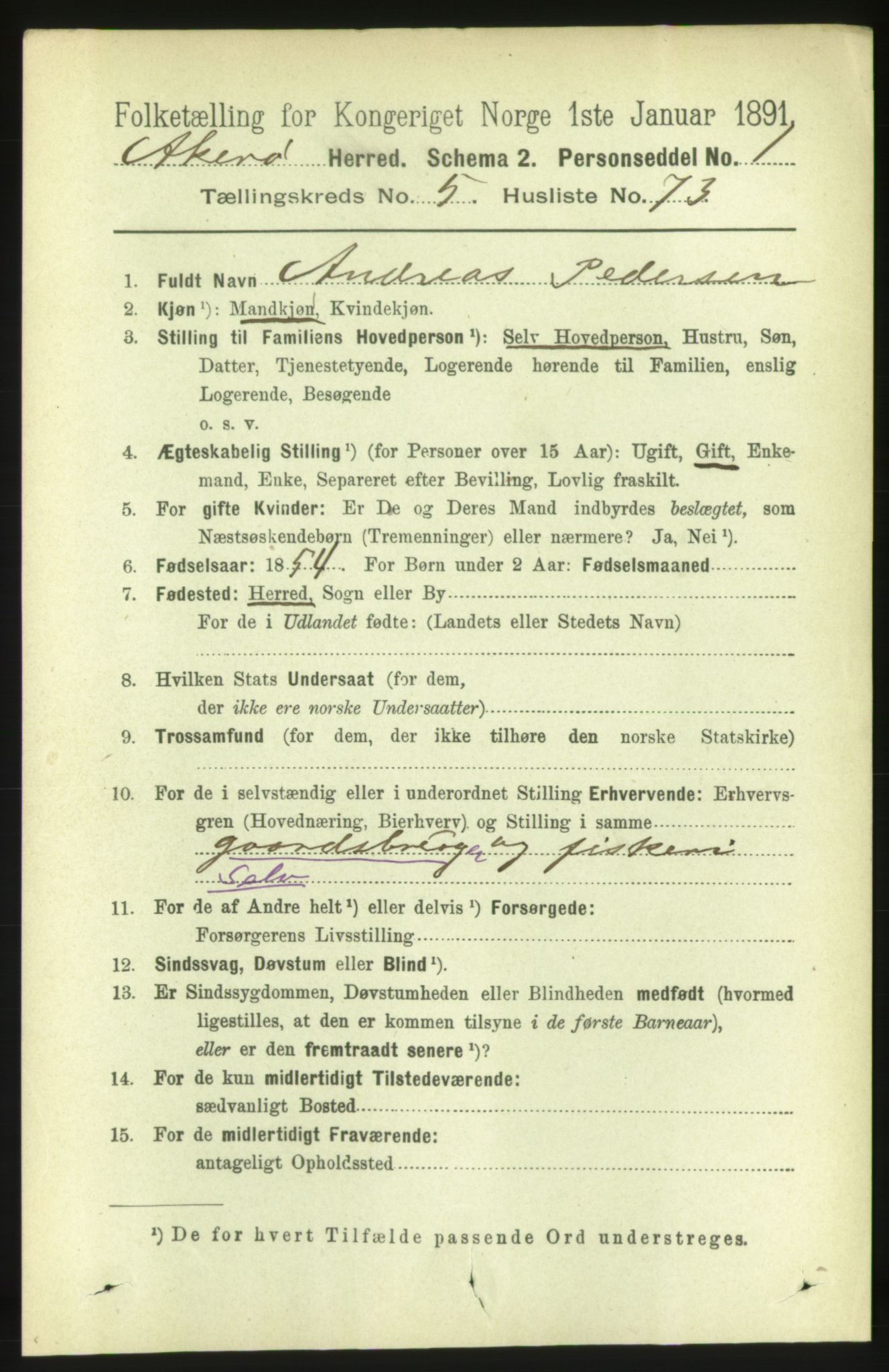 RA, 1891 census for 1545 Aukra, 1891, p. 2484