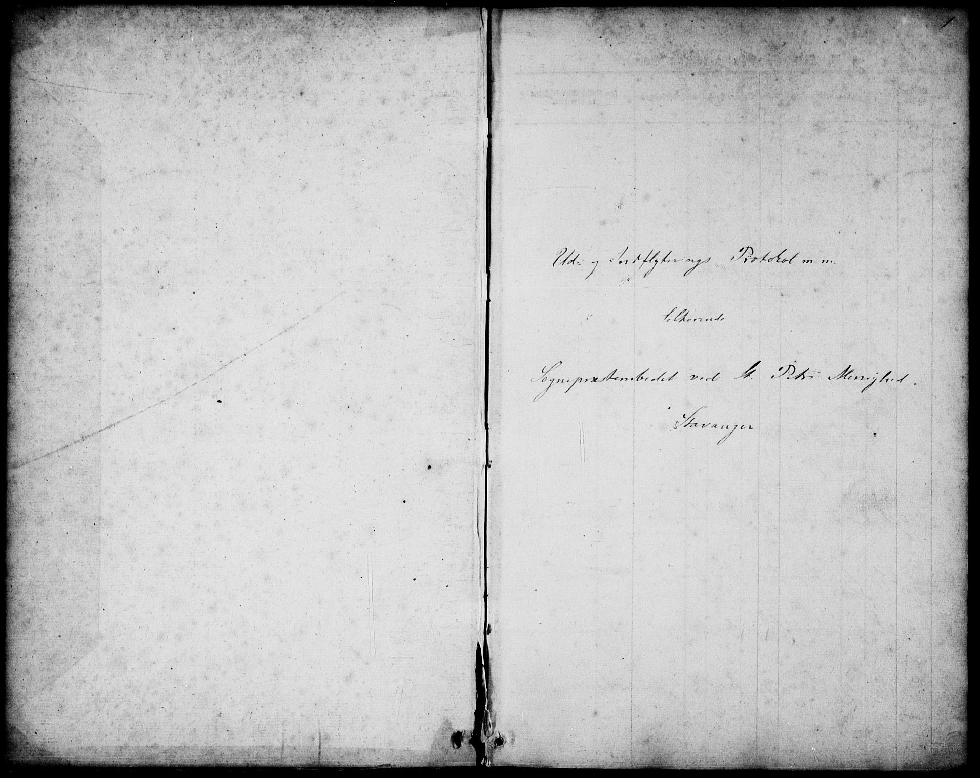 St. Petri sokneprestkontor, AV/SAST-A-101813/001/30/30BA/L0005: Parish register (official) no. A 5, 1861-1865, p. 1
