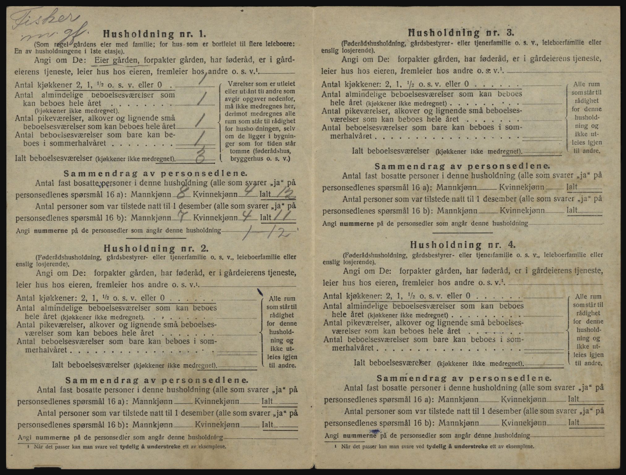 SATØ, 1920 census for Sørfjord, 1920, p. 138