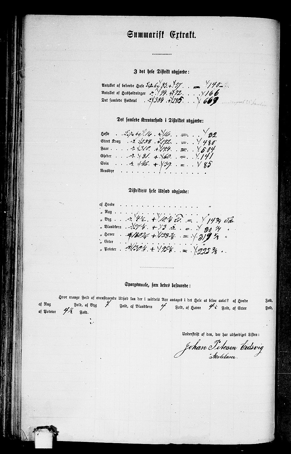 RA, 1865 census for Borgund, 1865, p. 126