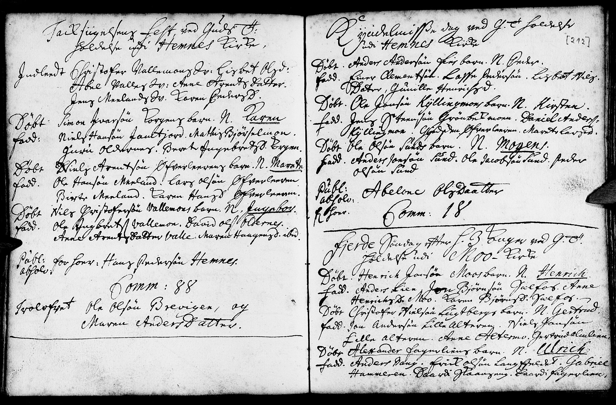 Ministerialprotokoller, klokkerbøker og fødselsregistre - Nordland, SAT/A-1459/825/L0345: Parish register (official) no. 825A01, 1704-1728, p. 212