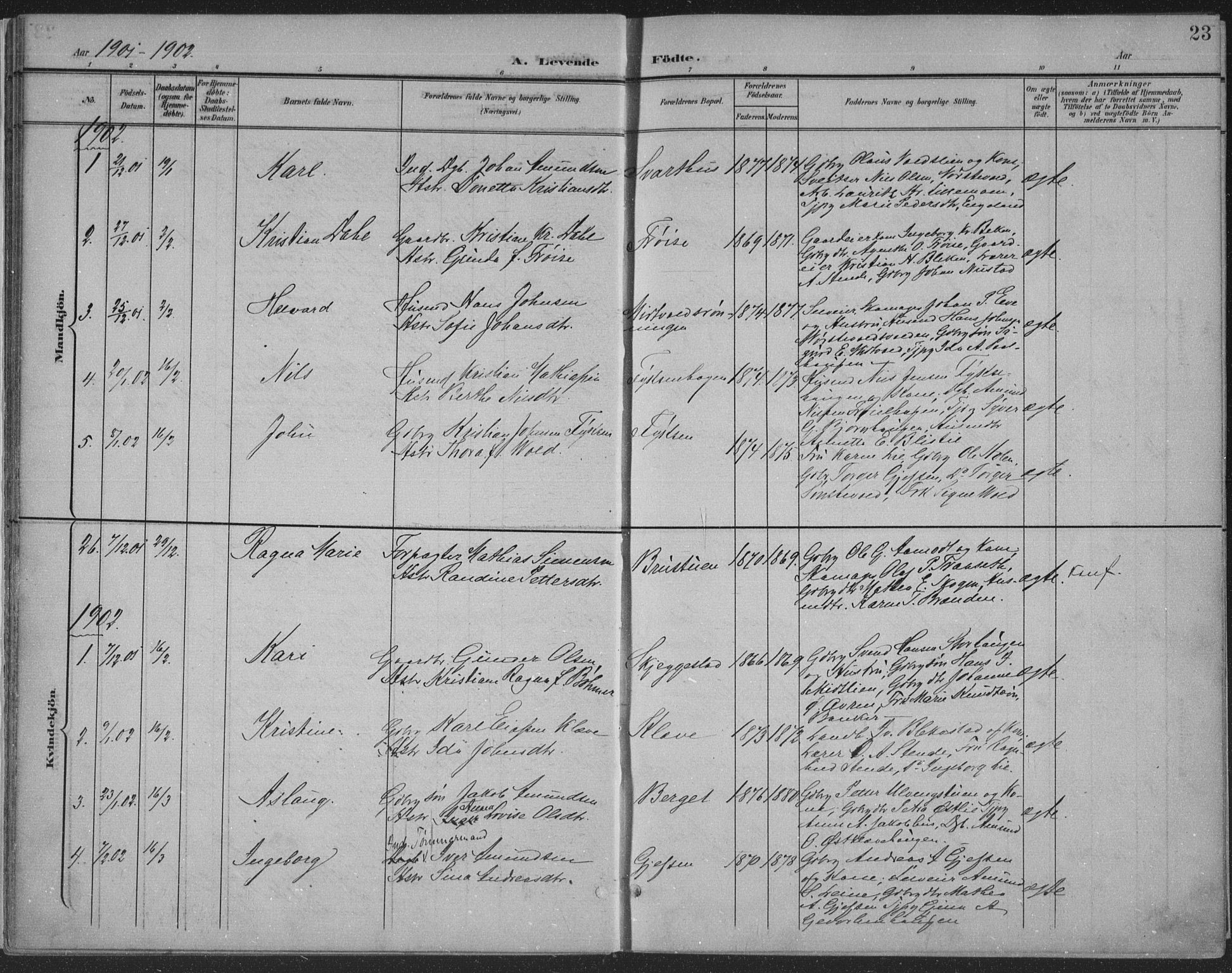 Østre Gausdal prestekontor, AV/SAH-PREST-092/H/Ha/Haa/L0004: Parish register (official) no. 4, 1898-1914, p. 23