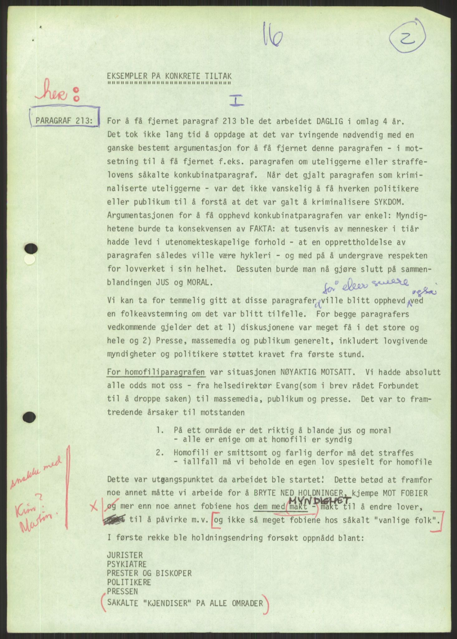 Det Norske Forbundet av 1948/Landsforeningen for Lesbisk og Homofil Frigjøring, AV/RA-PA-1216/D/Dd/L0001: Diskriminering, 1973-1991, p. 981