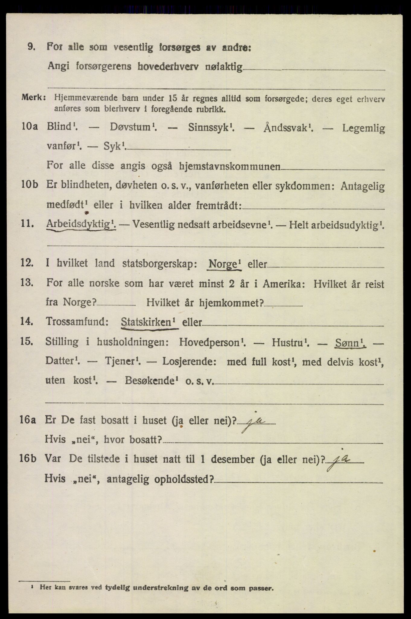 SAH, 1920 census for Tolga, 1920, p. 5920