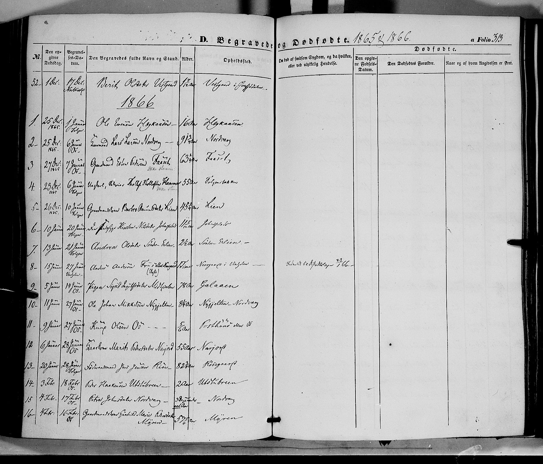 Tolga prestekontor, AV/SAH-PREST-062/K/L0006: Parish register (official) no. 6, 1852-1876, p. 313