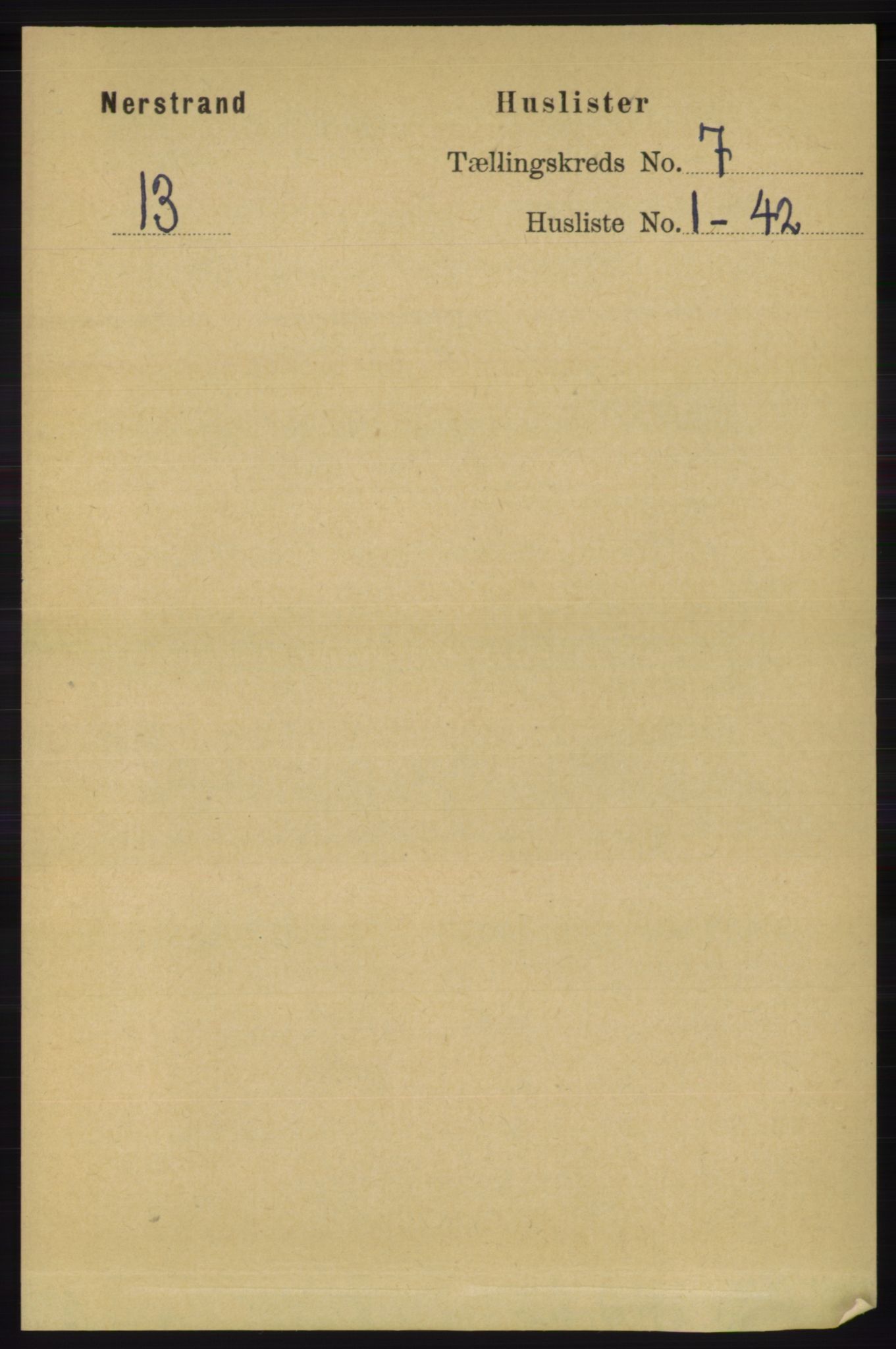 RA, 1891 census for 1139 Nedstrand, 1891, p. 1144