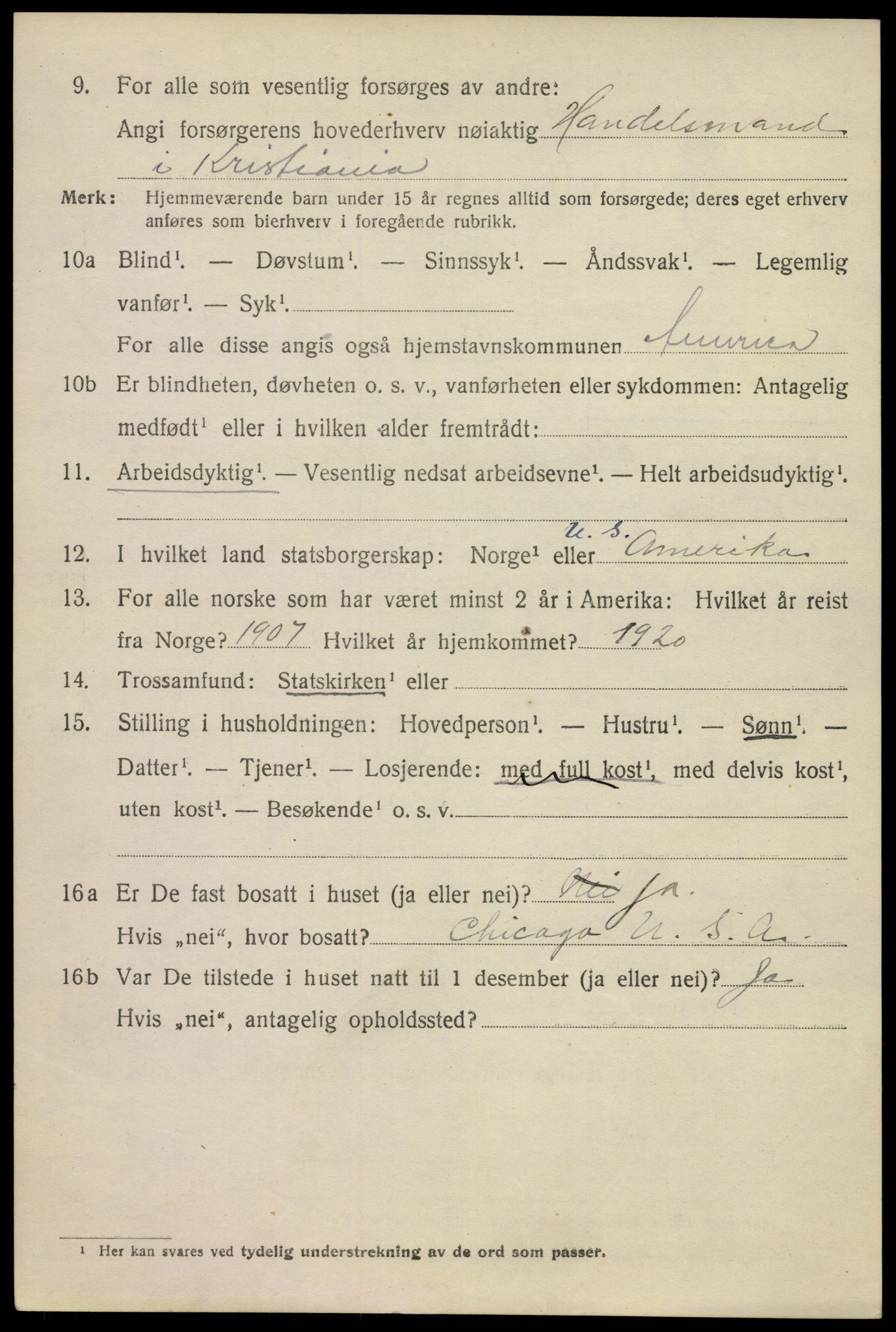 SAKO, 1920 census for Svelvik, 1920, p. 1650