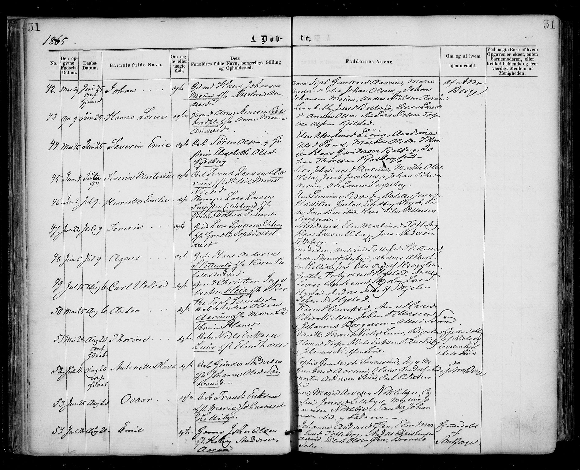 Borge prestekontor Kirkebøker, SAO/A-10903/F/Fa/L0006: Parish register (official) no. I 6, 1861-1874, p. 31