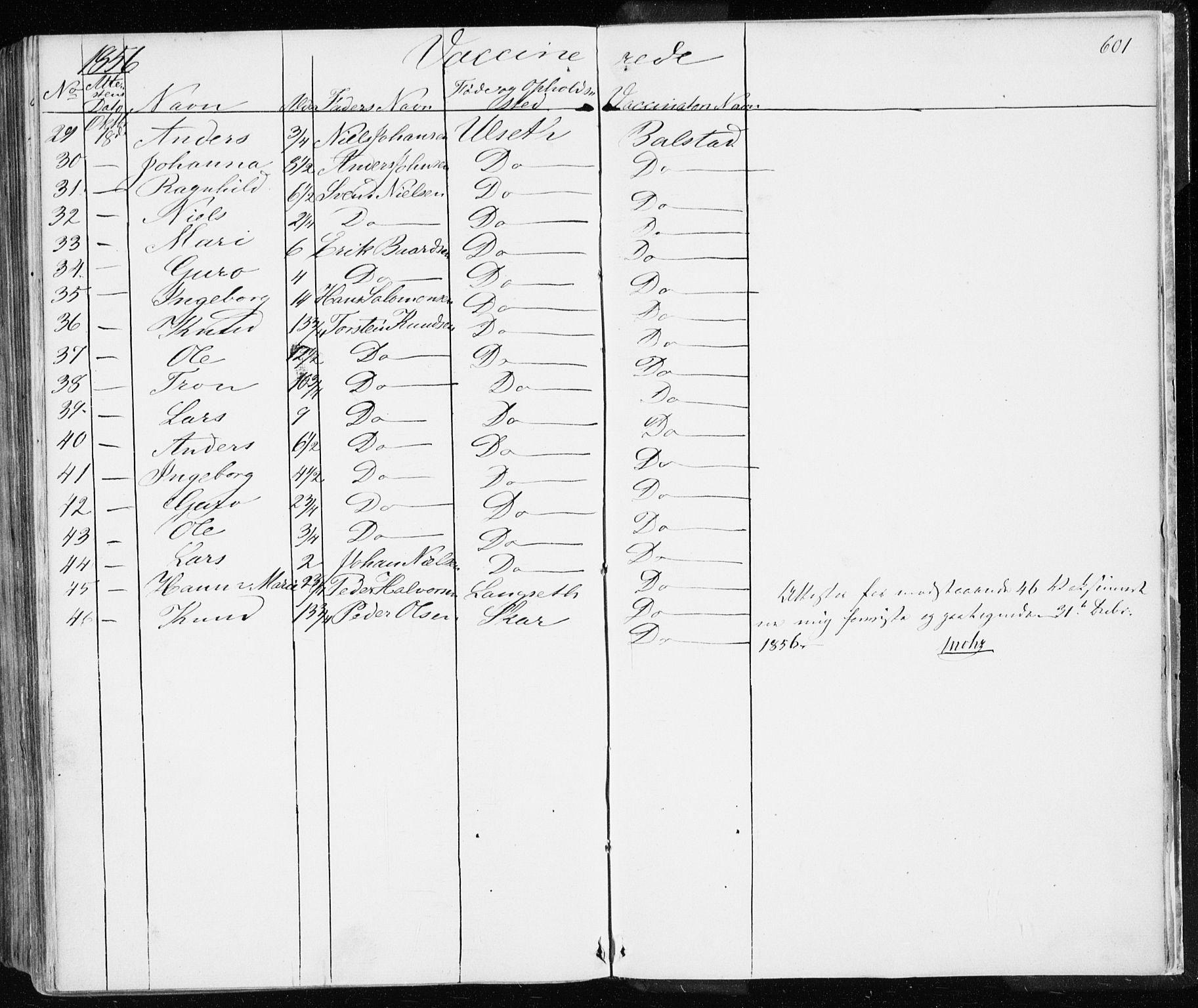 Ministerialprotokoller, klokkerbøker og fødselsregistre - Møre og Romsdal, SAT/A-1454/586/L0984: Parish register (official) no. 586A10, 1844-1856, p. 601