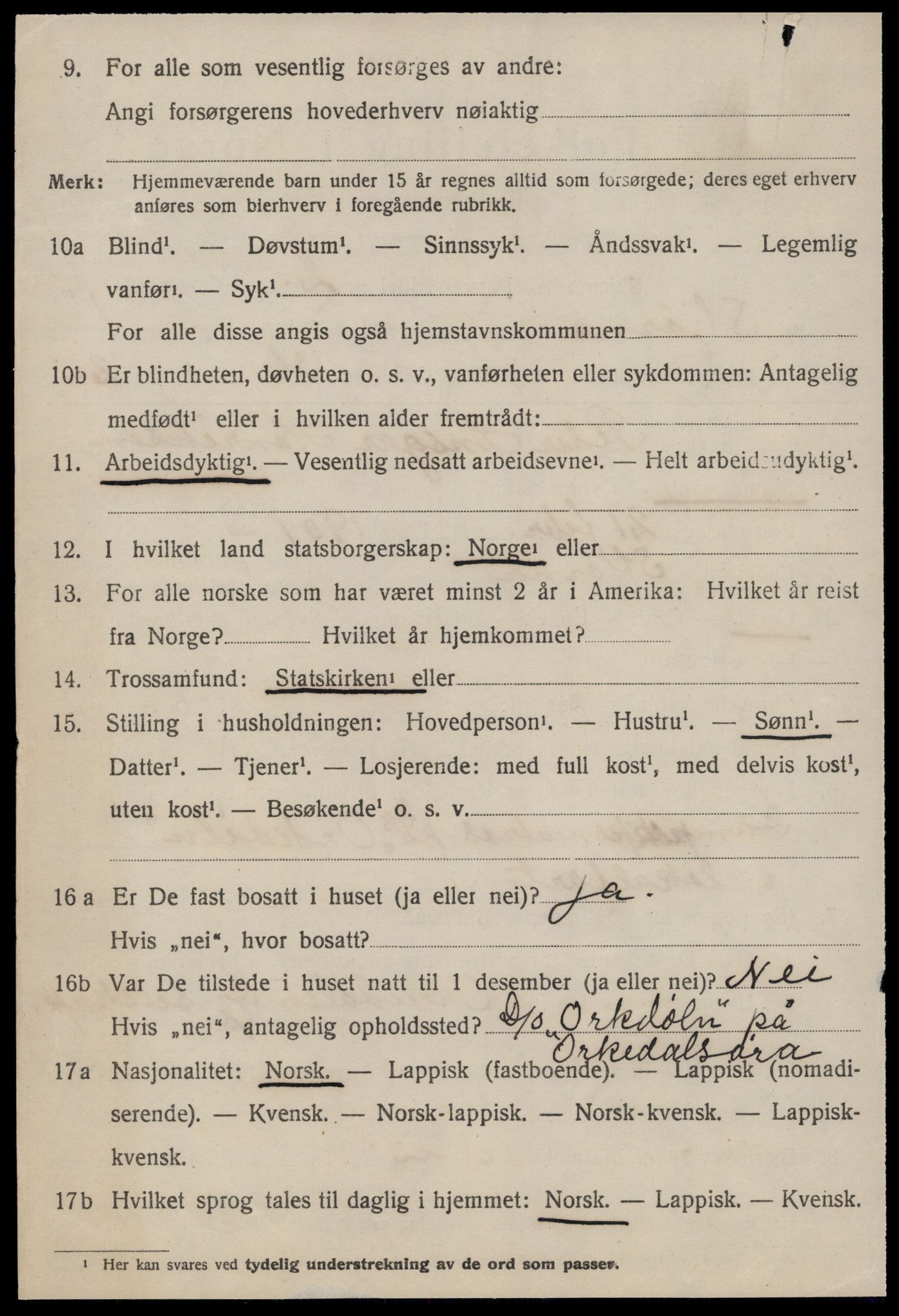 SAT, 1920 census for Stjørna, 1920, p. 1779