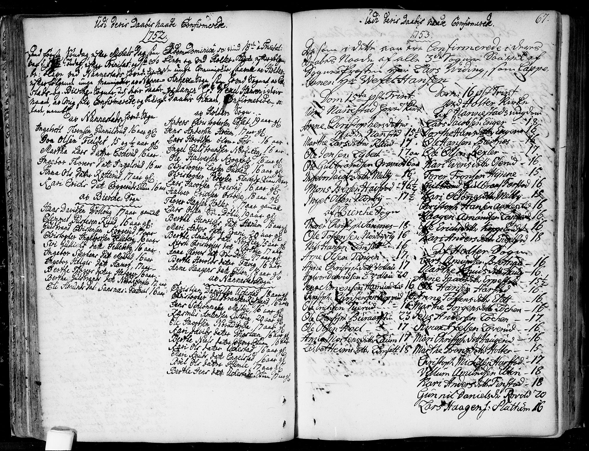 Nannestad prestekontor Kirkebøker, SAO/A-10414a/F/Fa/L0006: Parish register (official) no. I 6, 1739-1754, p. 67