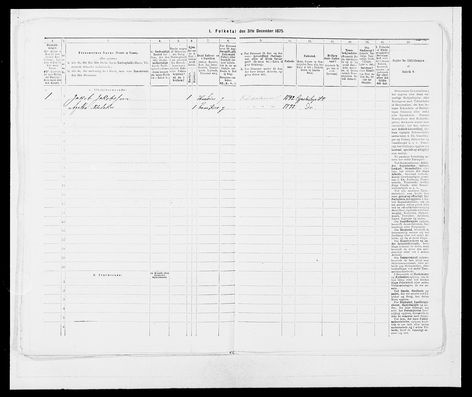 SAB, 1875 census for 1250P Haus, 1875, p. 387