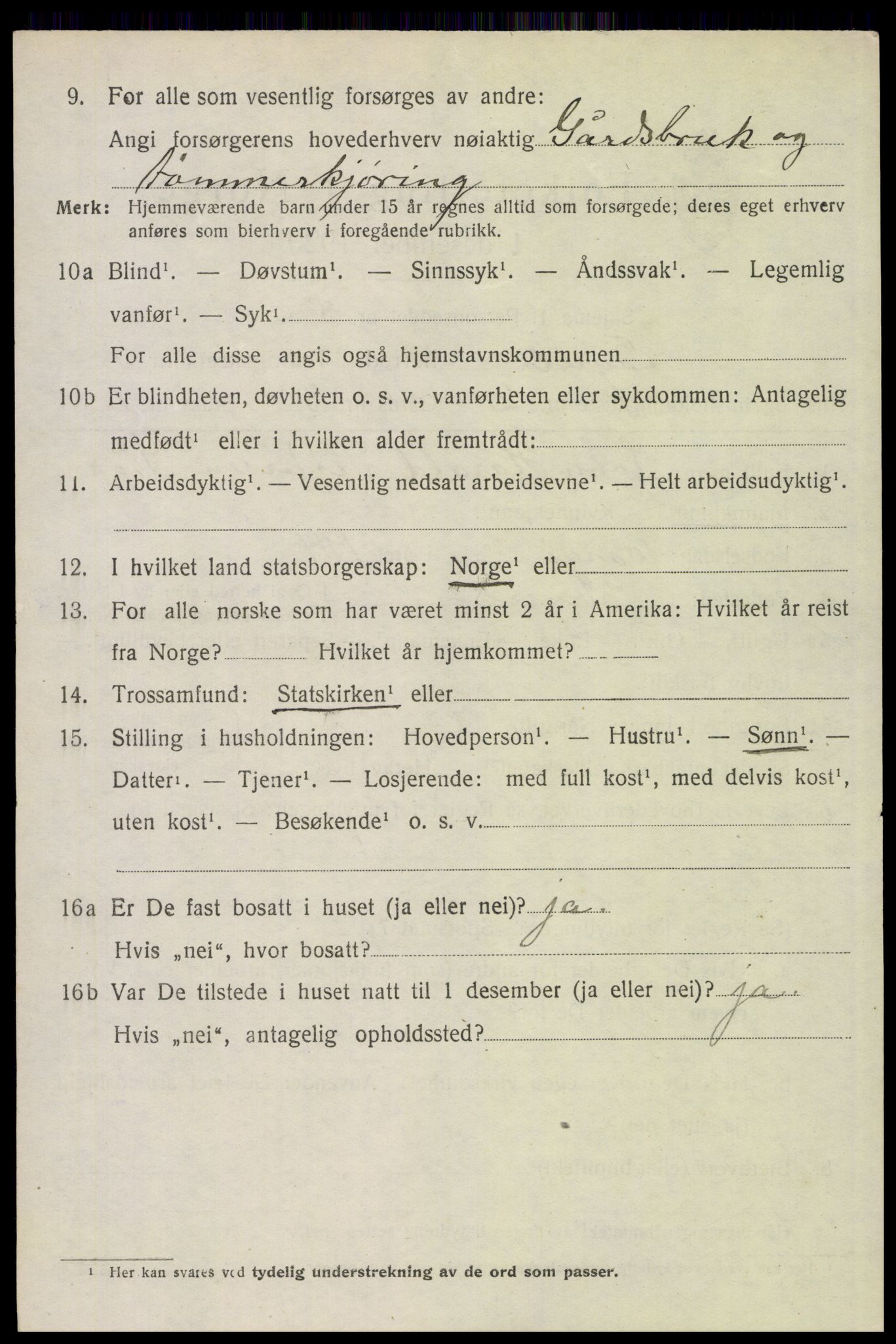 SAH, 1920 census for Trysil, 1920, p. 4338
