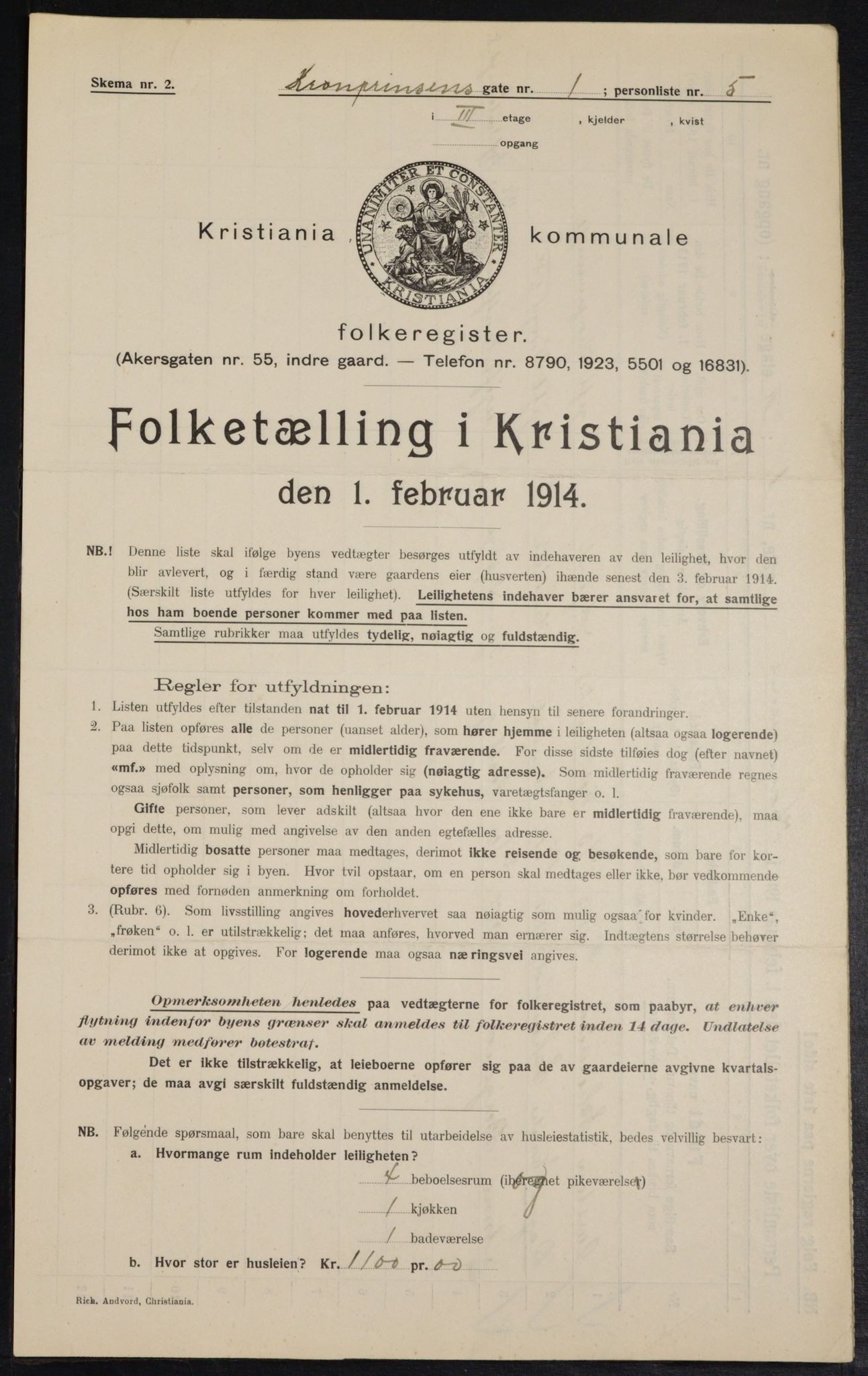 OBA, Municipal Census 1914 for Kristiania, 1914, p. 54402