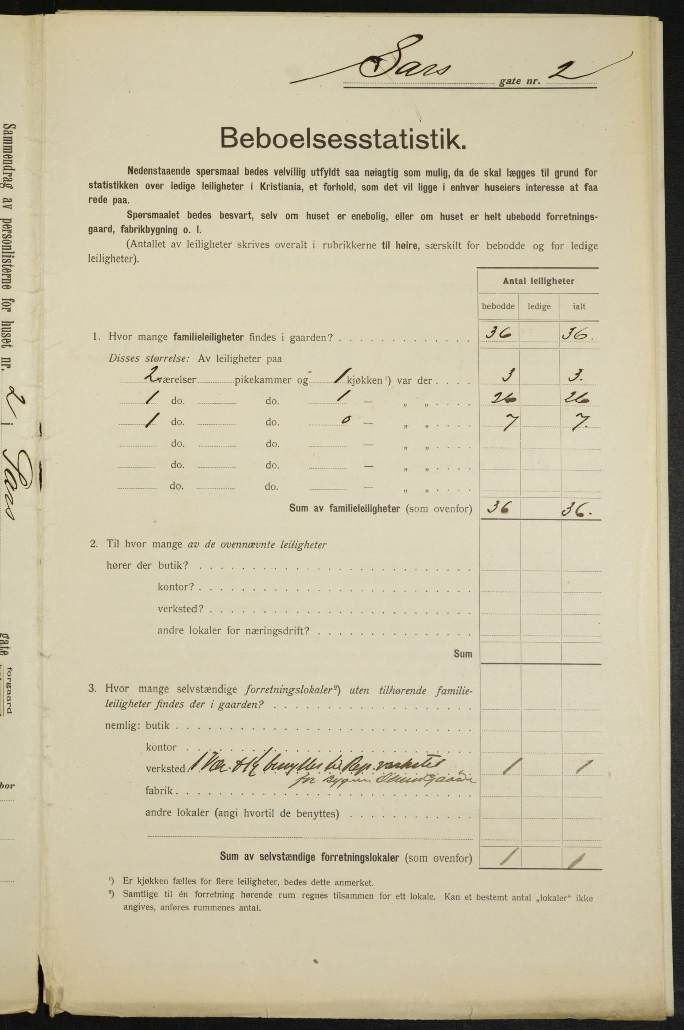 OBA, Municipal Census 1913 for Kristiania, 1913, p. 89206