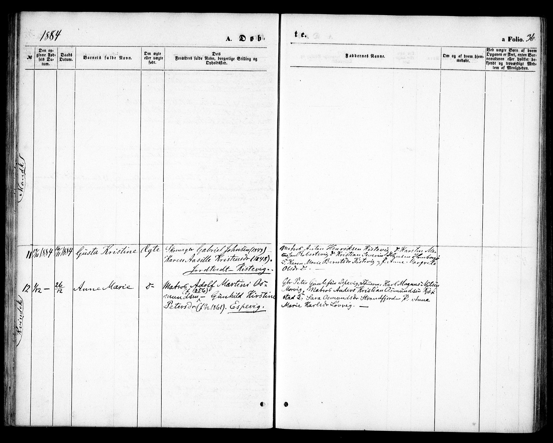 Hommedal sokneprestkontor, AV/SAK-1111-0023/F/Fa/Faa/L0002: Parish register (official) no. A 2, 1861-1884, p. 36