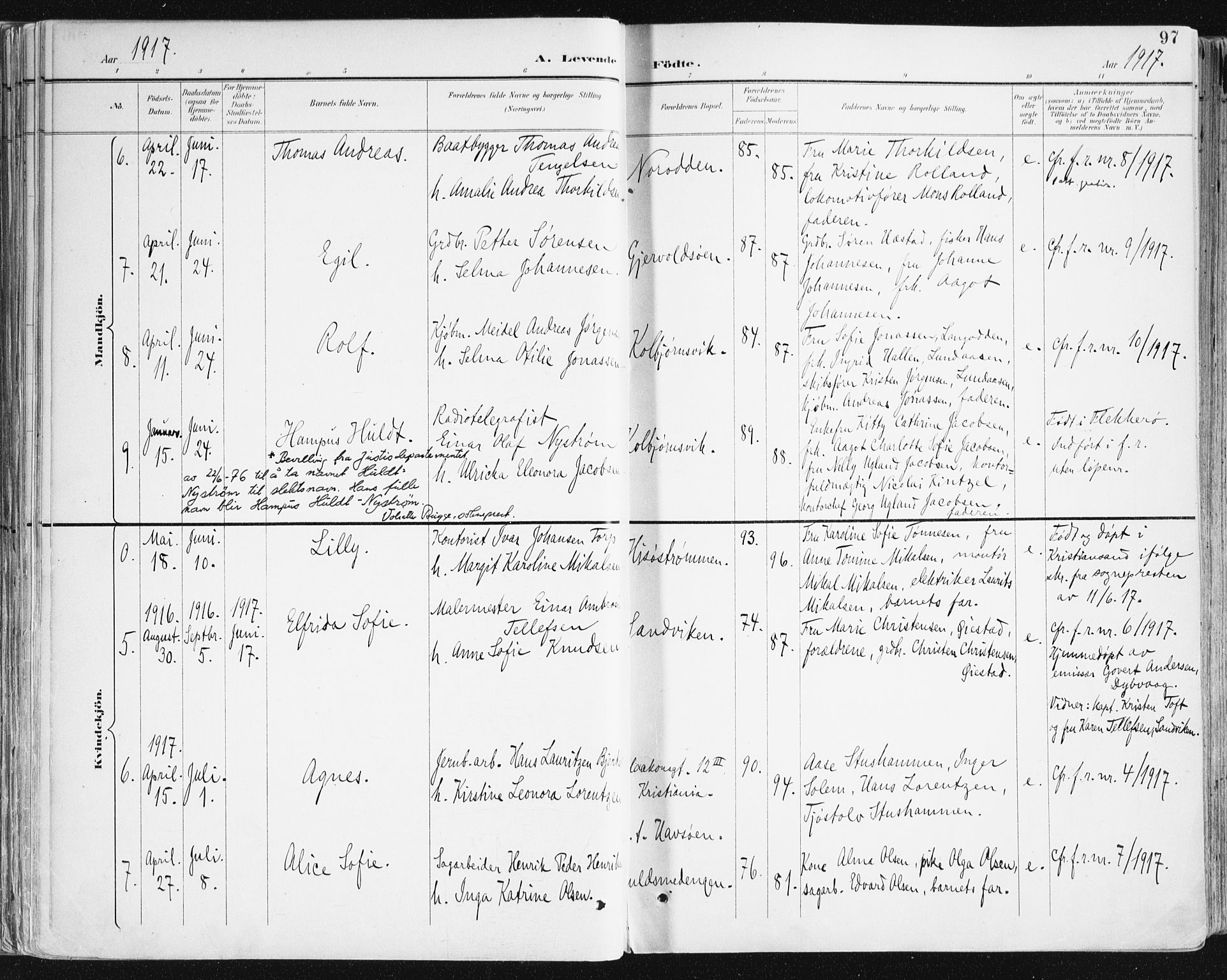 Hisøy sokneprestkontor, AV/SAK-1111-0020/F/Fa/L0004: Parish register (official) no. A 4, 1895-1917, p. 97