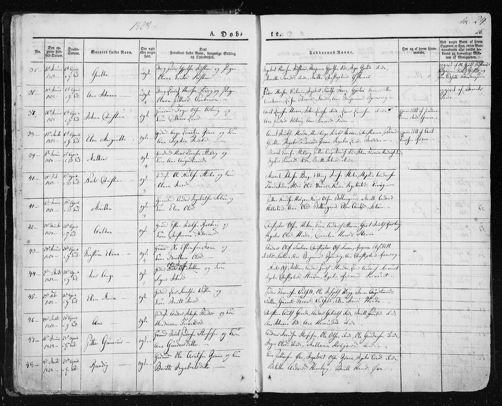 Ministerialprotokoller, klokkerbøker og fødselsregistre - Sør-Trøndelag, SAT/A-1456/659/L0735: Parish register (official) no. 659A05, 1826-1841, p. 24
