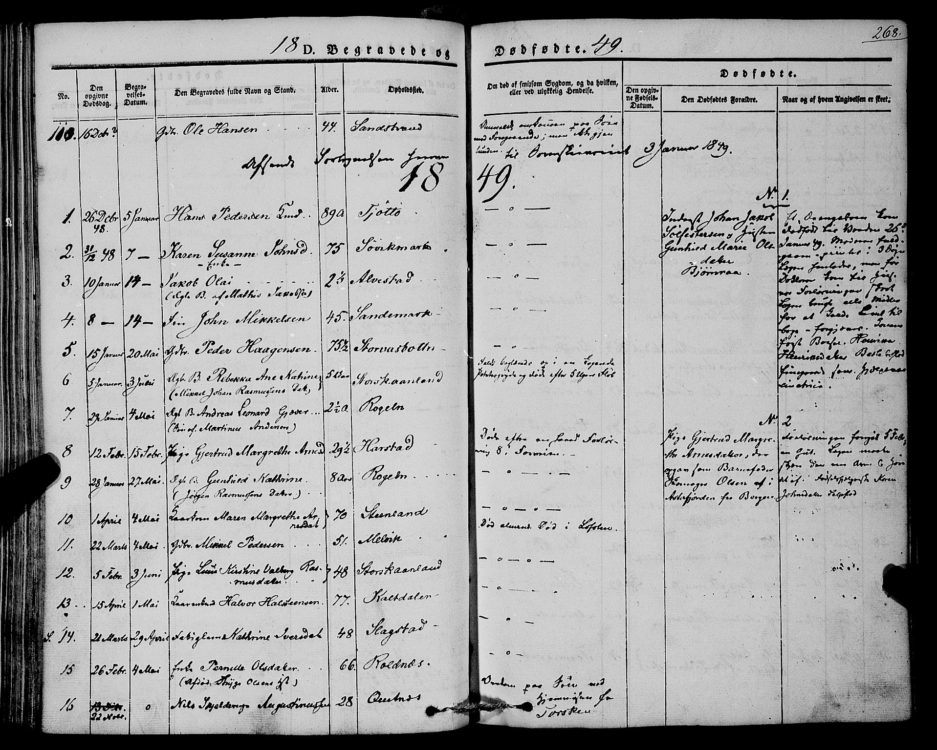 Trondenes sokneprestkontor, SATØ/S-1319/H/Ha/L0009kirke: Parish register (official) no. 9, 1841-1852, p. 268
