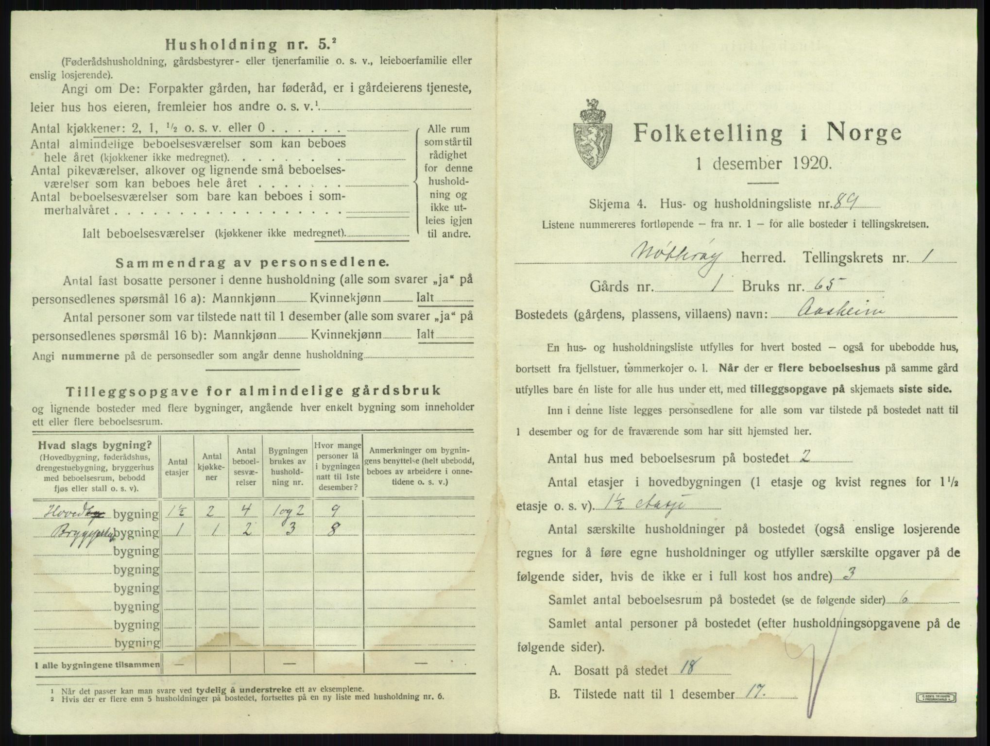 SAKO, 1920 census for Nøtterøy, 1920, p. 246