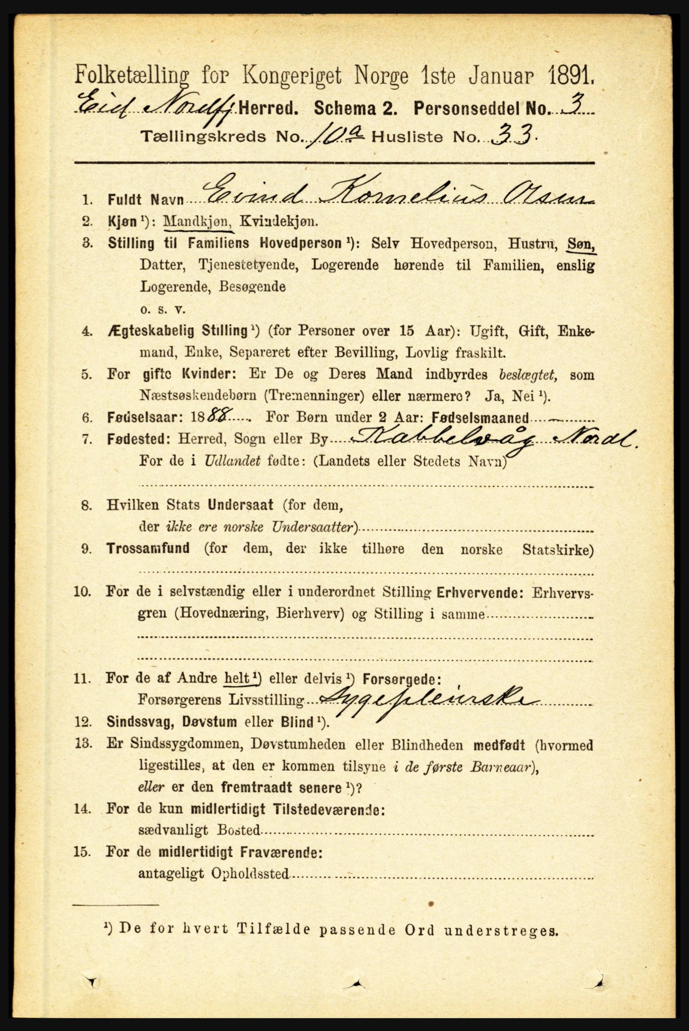 RA, 1891 census for 1443 Eid, 1891, p. 2995