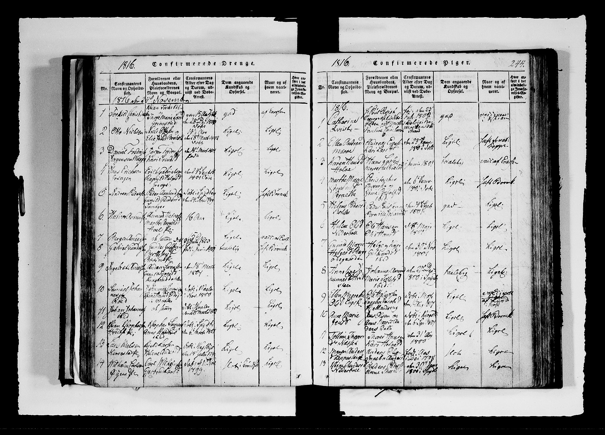 Hobøl prestekontor Kirkebøker, SAO/A-2002/F/Fa/L0002: Parish register (official) no. I 2, 1814-1841, p. 244