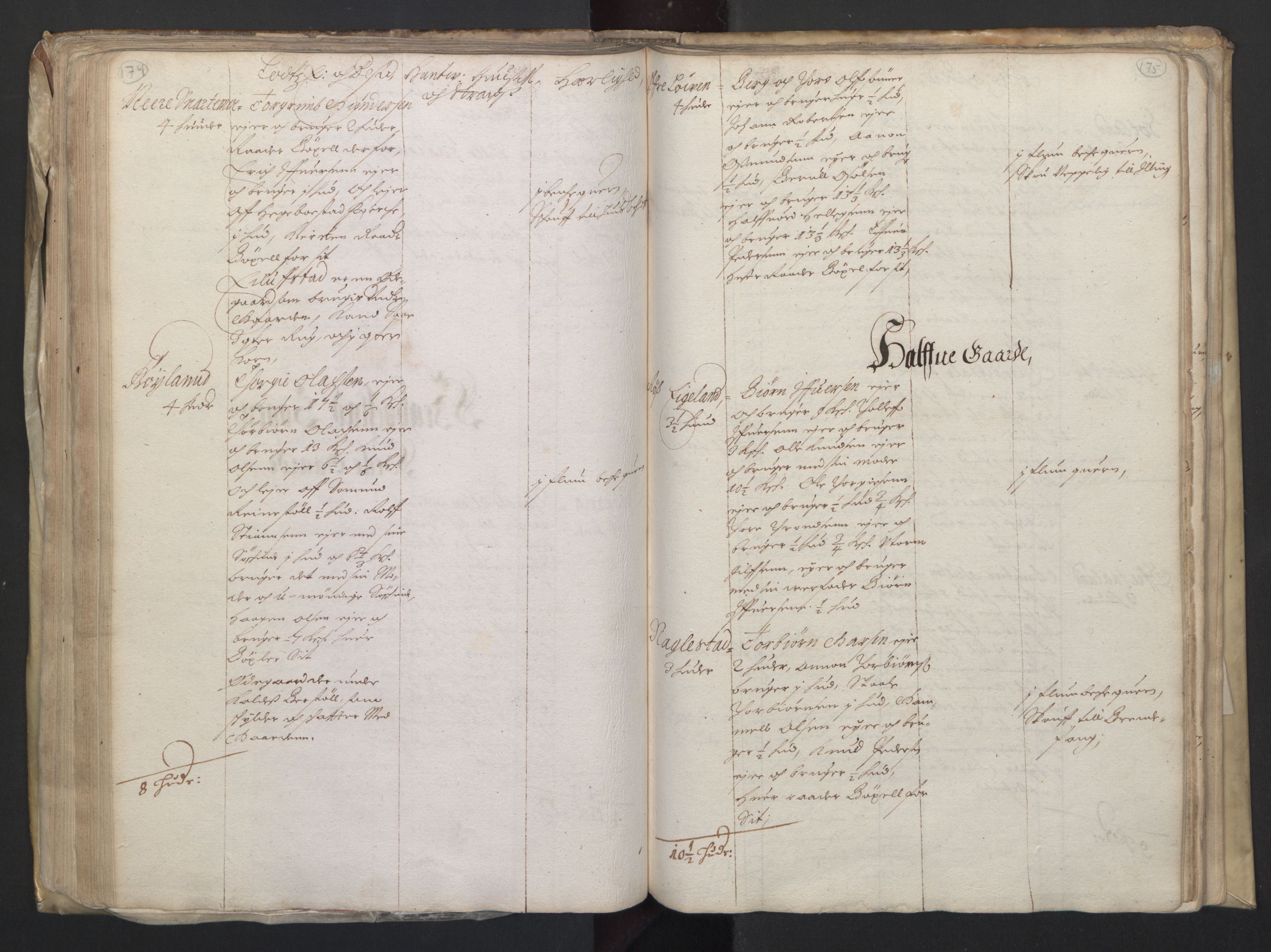 Rentekammeret inntil 1814, Realistisk ordnet avdeling, RA/EA-4070/L/L0020/0004: Agder lagdømme: / Alminnelig jordebok. Lista len, 1661, p. 174-175