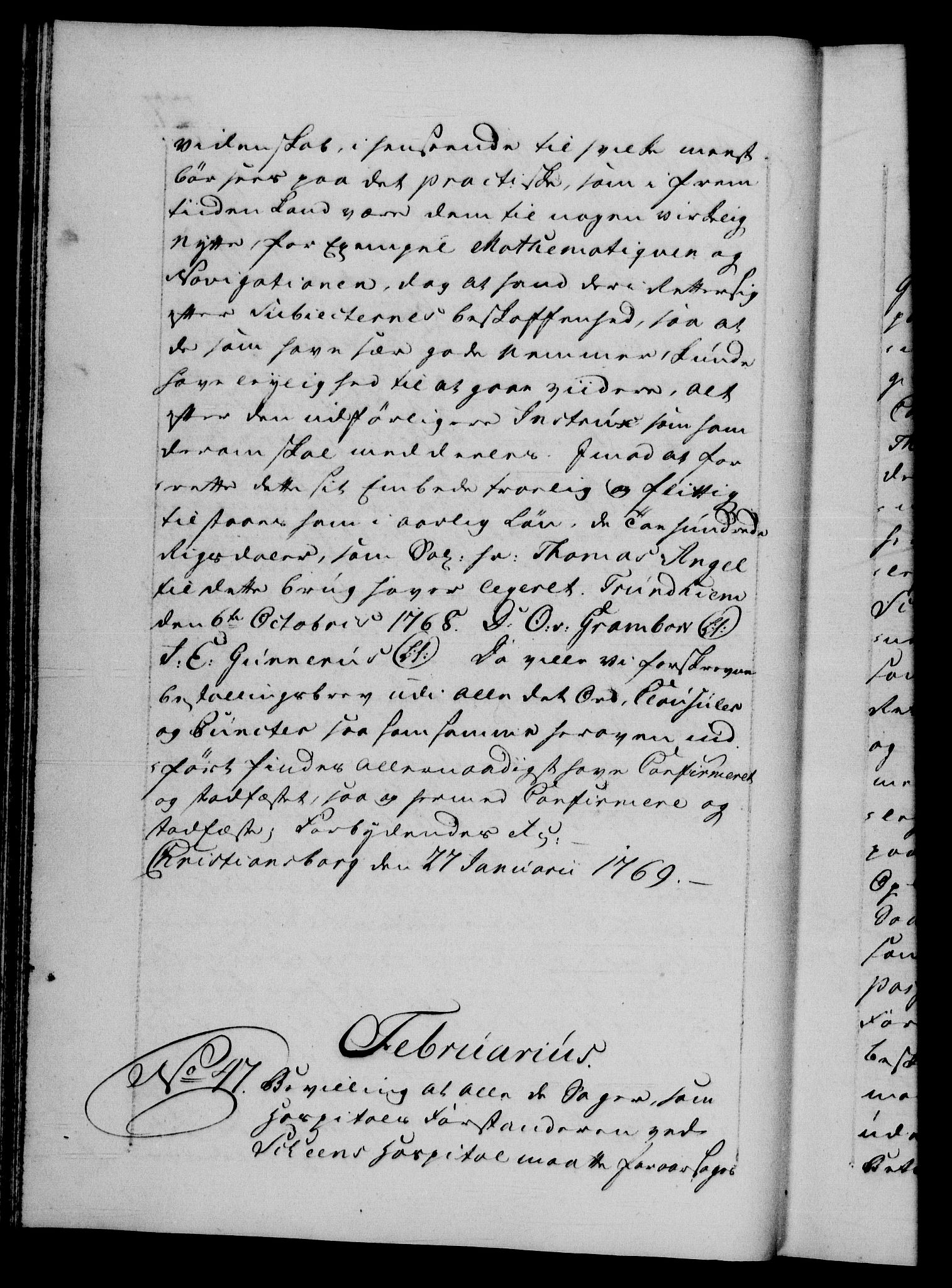 Danske Kanselli 1572-1799, AV/RA-EA-3023/F/Fc/Fca/Fcaa/L0044: Norske registre, 1769-1771, p. 27b