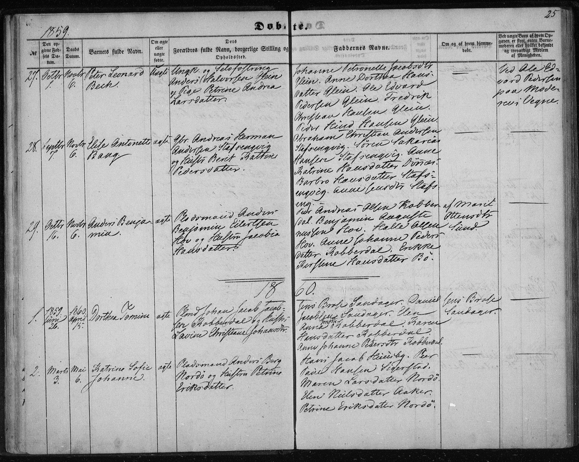 Ministerialprotokoller, klokkerbøker og fødselsregistre - Nordland, SAT/A-1459/835/L0523: Parish register (official) no. 835A01, 1855-1865, p. 25