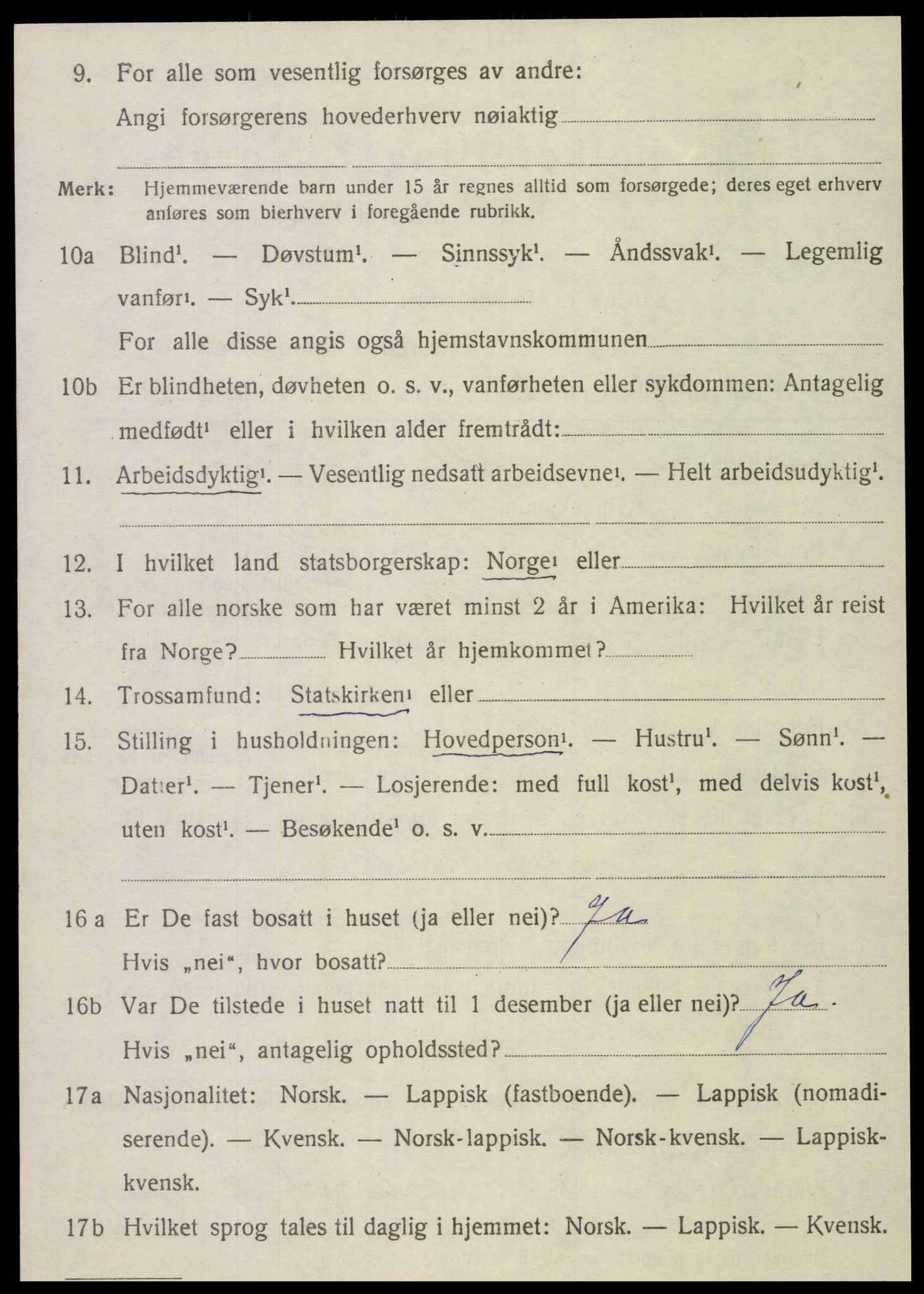 SAT, 1920 census for Vefsn, 1920, p. 8368