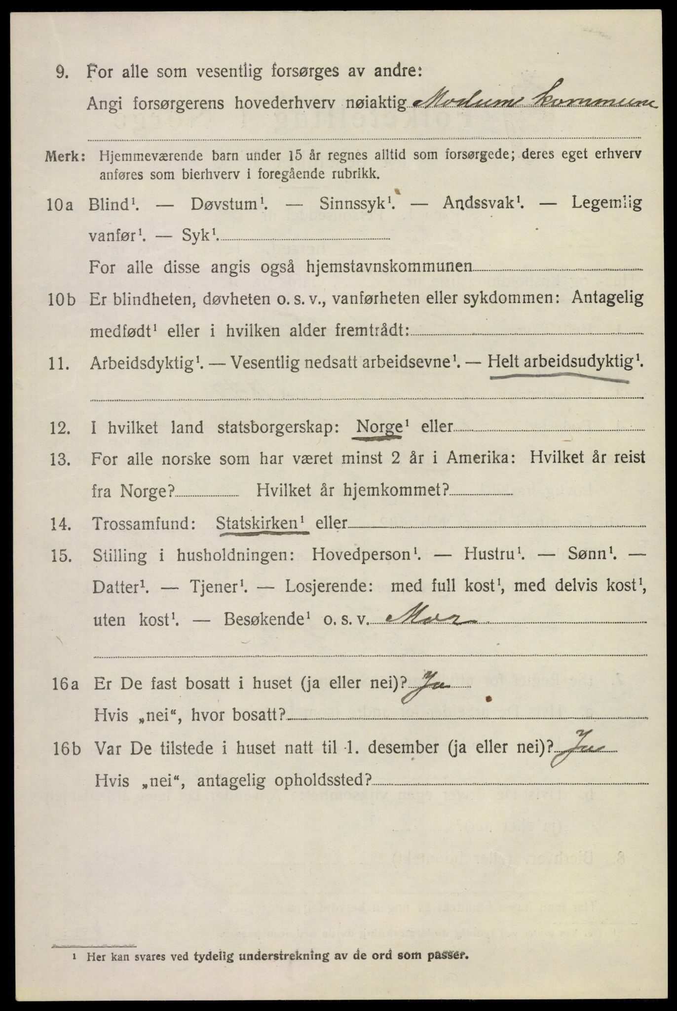 SAKO, 1920 census for Modum, 1920, p. 4268