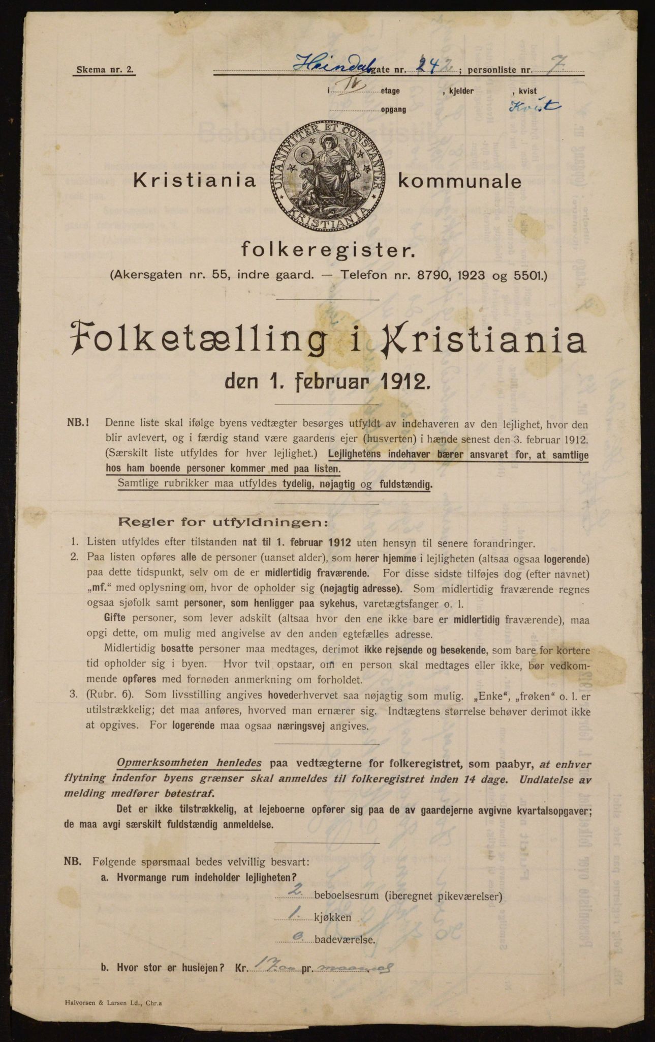 OBA, Municipal Census 1912 for Kristiania, 1912, p. 37811