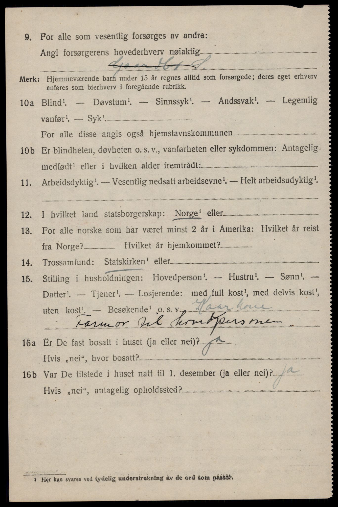 SAST, 1920 census for Klepp, 1920, p. 4295