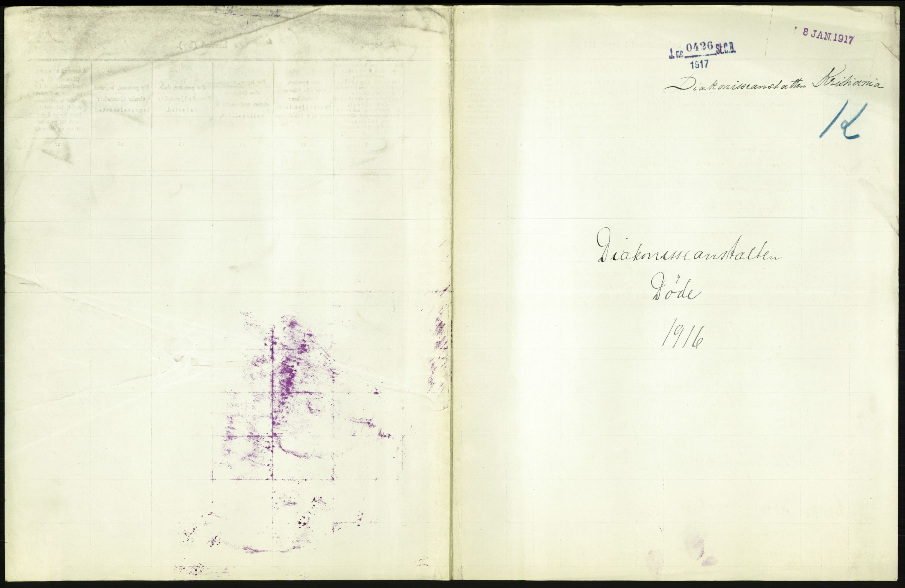 Statistisk sentralbyrå, Sosiodemografiske emner, Befolkning, AV/RA-S-2228/D/Df/Dfb/Dfbf/L0009: Kristiania: Døde., 1916, p. 583