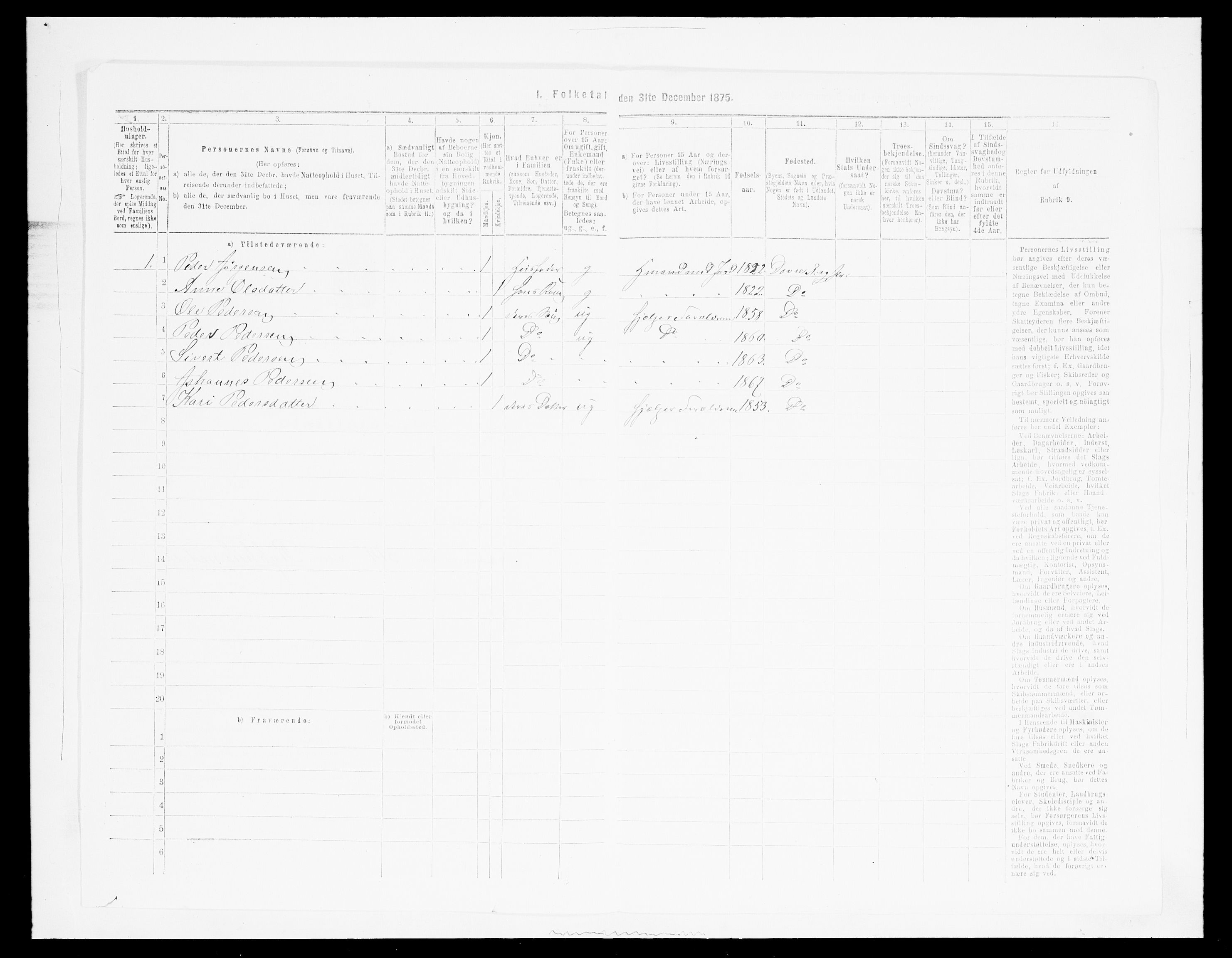 SAH, 1875 census for 0511P Dovre, 1875, p. 475